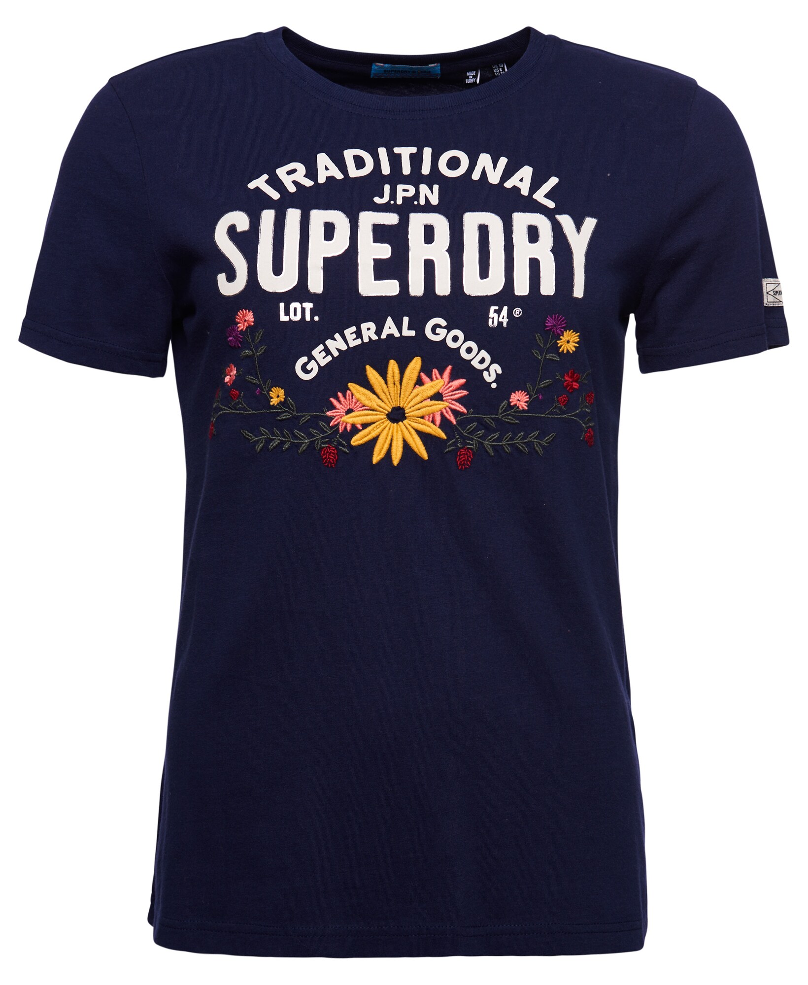 Superdry Marškinėliai 'Folk'  tamsiai mėlyna jūros spalva / mišrios spalvos