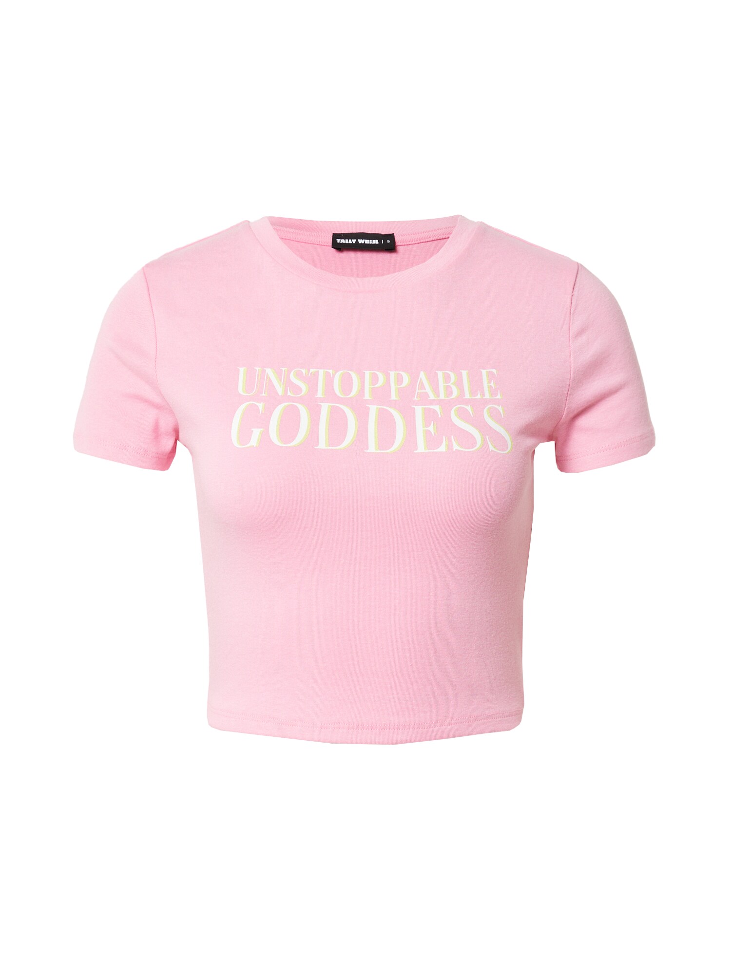 Tally Weijl Tricou  galben / roz deschis / alb