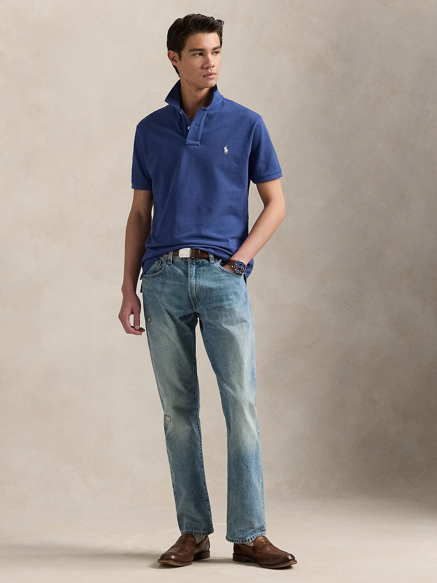 Polo Ralph Lauren Camiseta  azul noche / offwhite – imagen 4