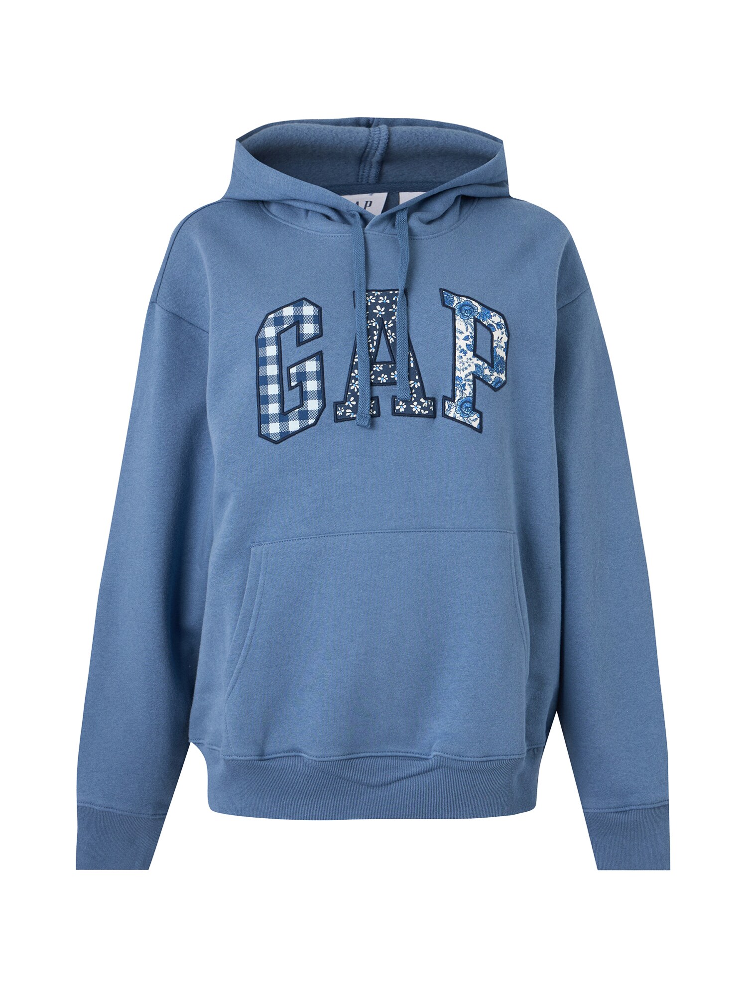 GAP Bluză de molton HERITAGE albastru / albastru fumuriu / albastru închis / alb