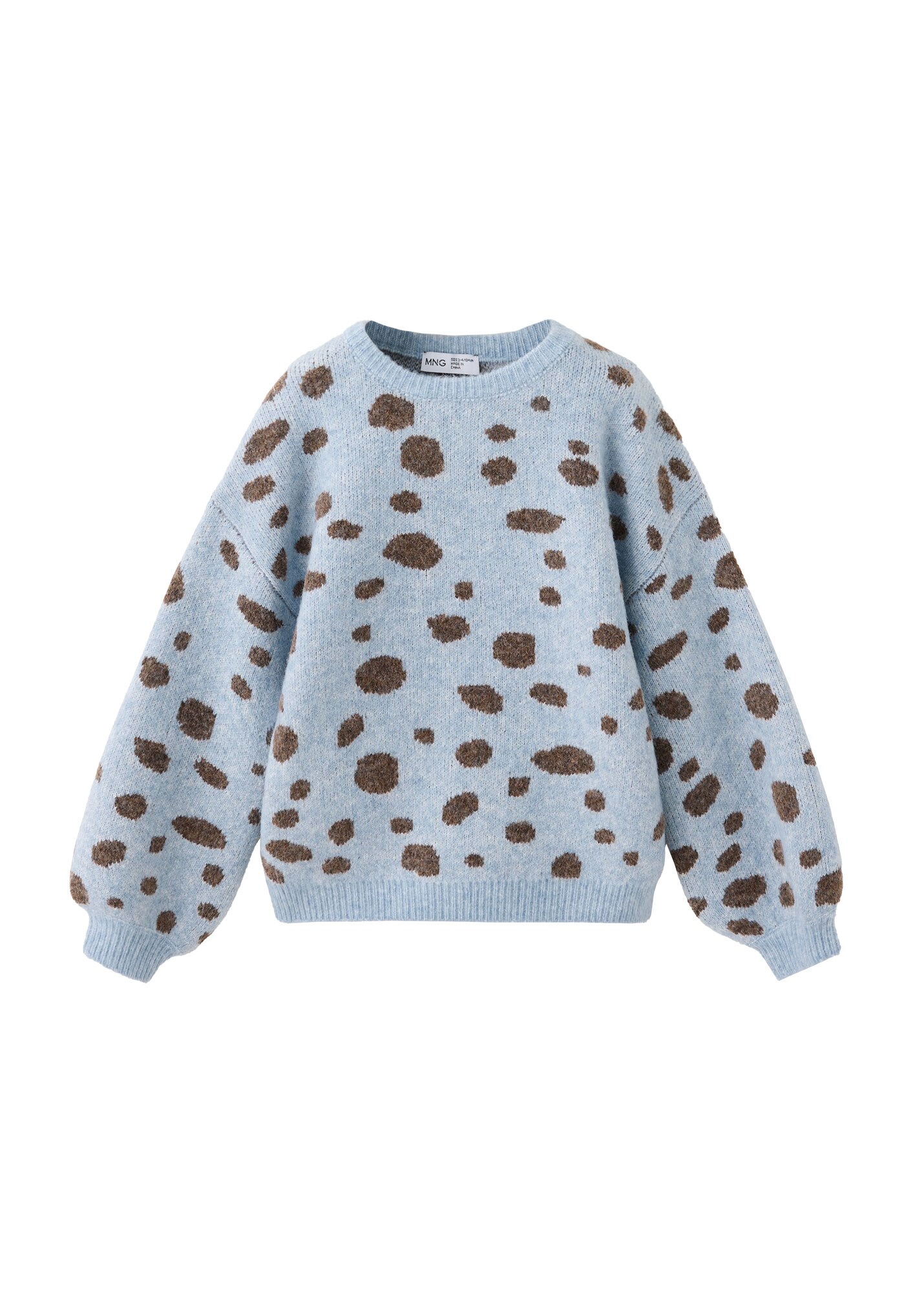 MANGO KIDS Pulover DALMAB albastru deschis / maro