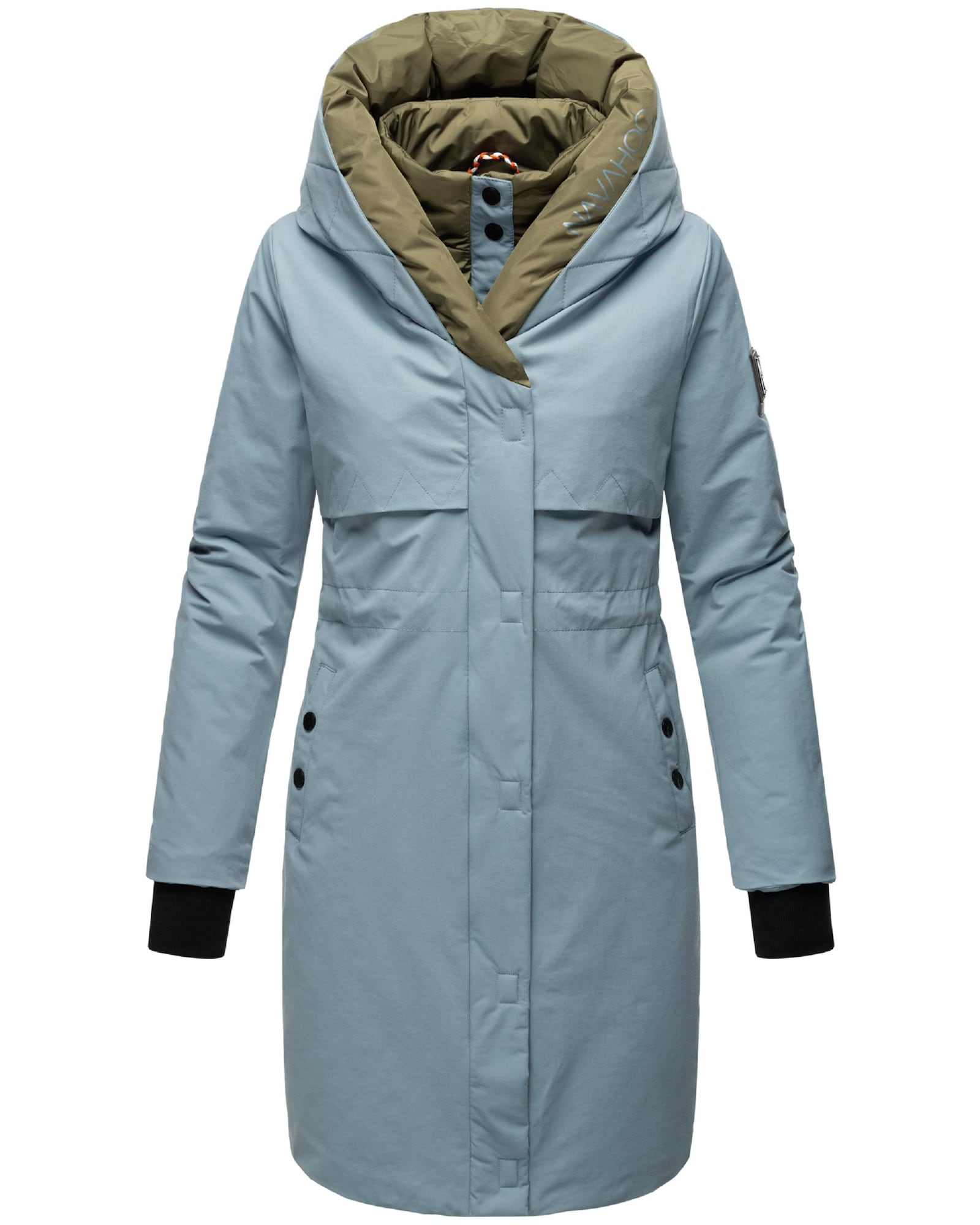 NAVAHOO Функционално палто 'Snowelf'  опушено синьо / тъмнозелено / черно