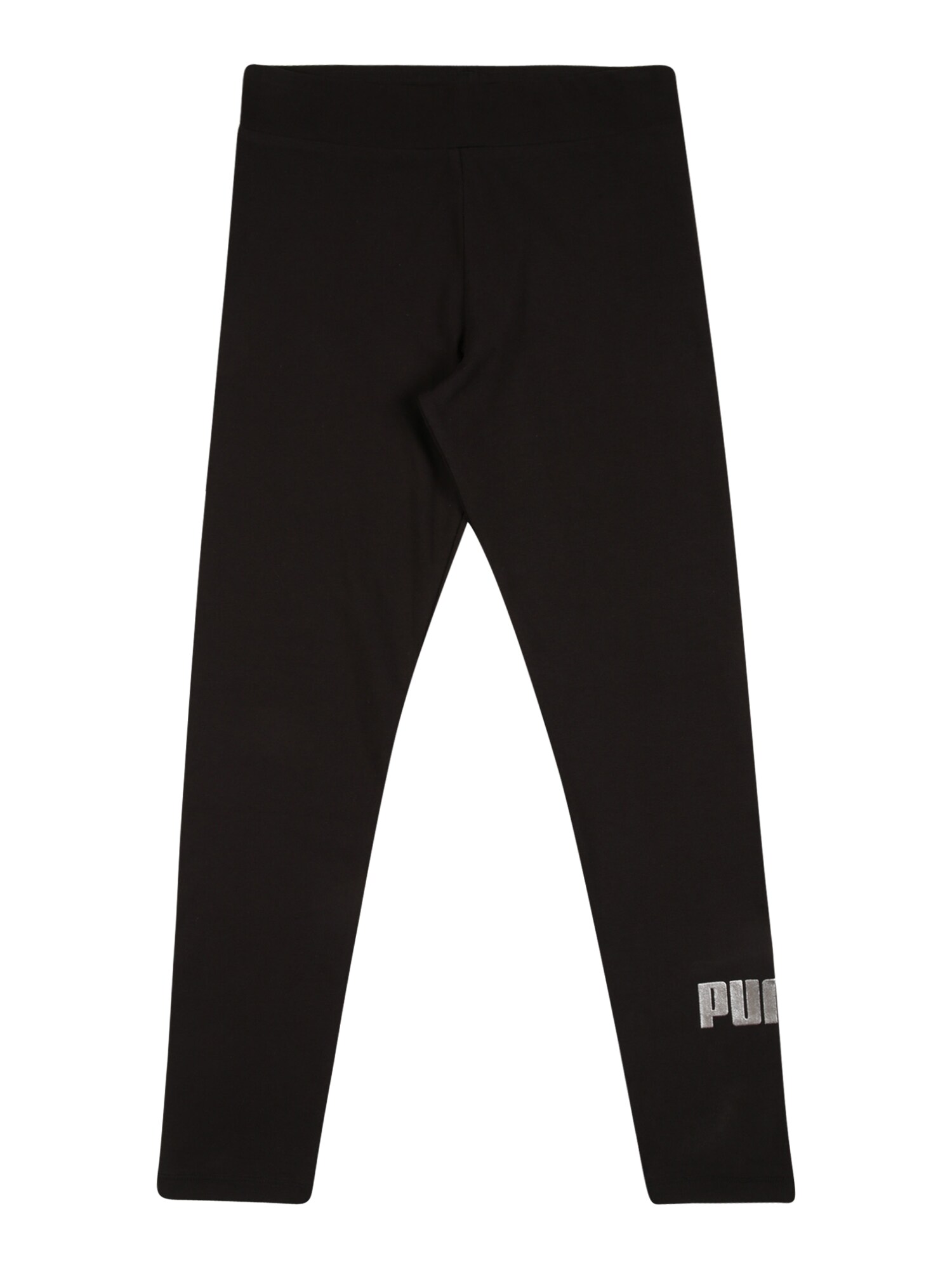 PUMA Sportinės kelnės  juoda / sidabrinė