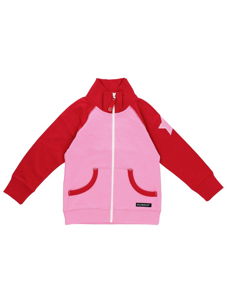 Villervalla Sweatjacke Jungen Größe 128 rosa / rot