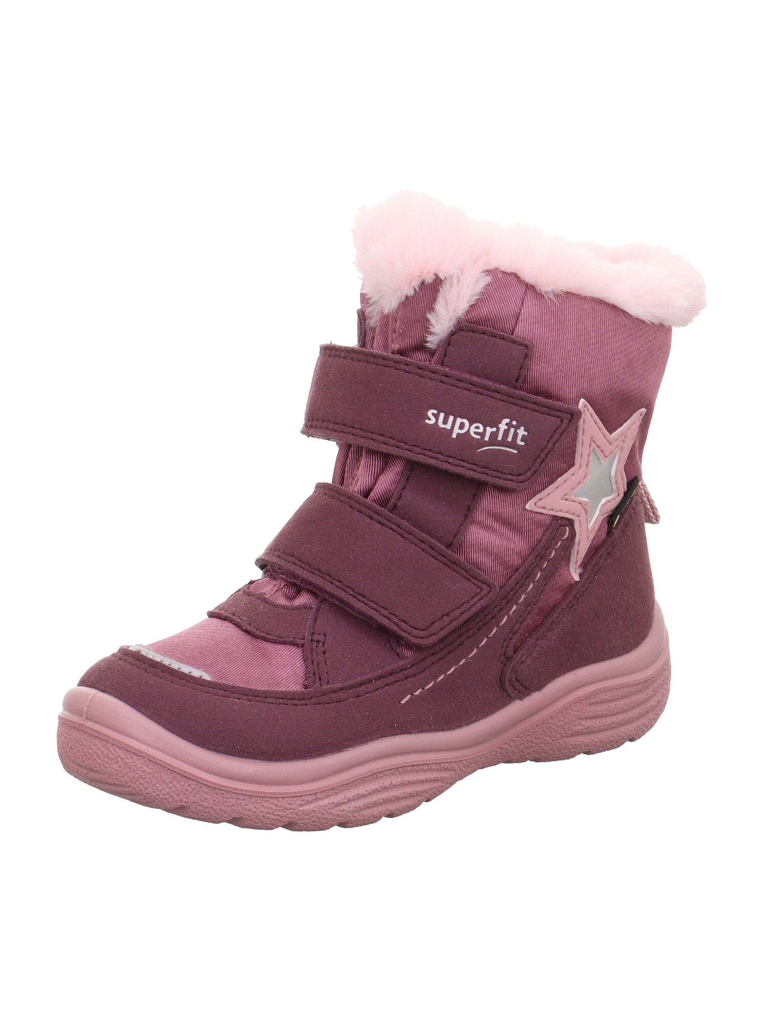 SUPERFIT Bocanci de zăpadă CRYSTAL gri / mov zmeură / roșu-violet