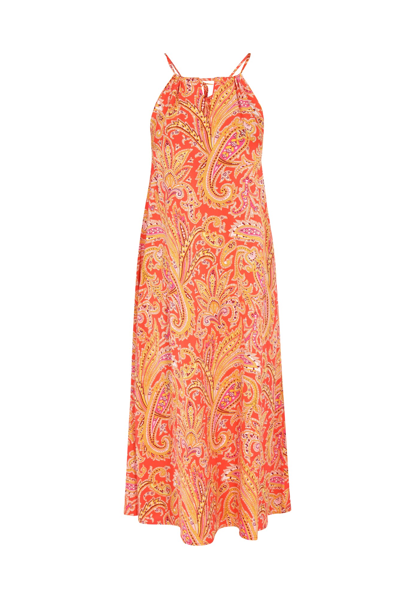 IZIA Vestido 'Spring Summer' curry / amarillo claro / naranja / rosa