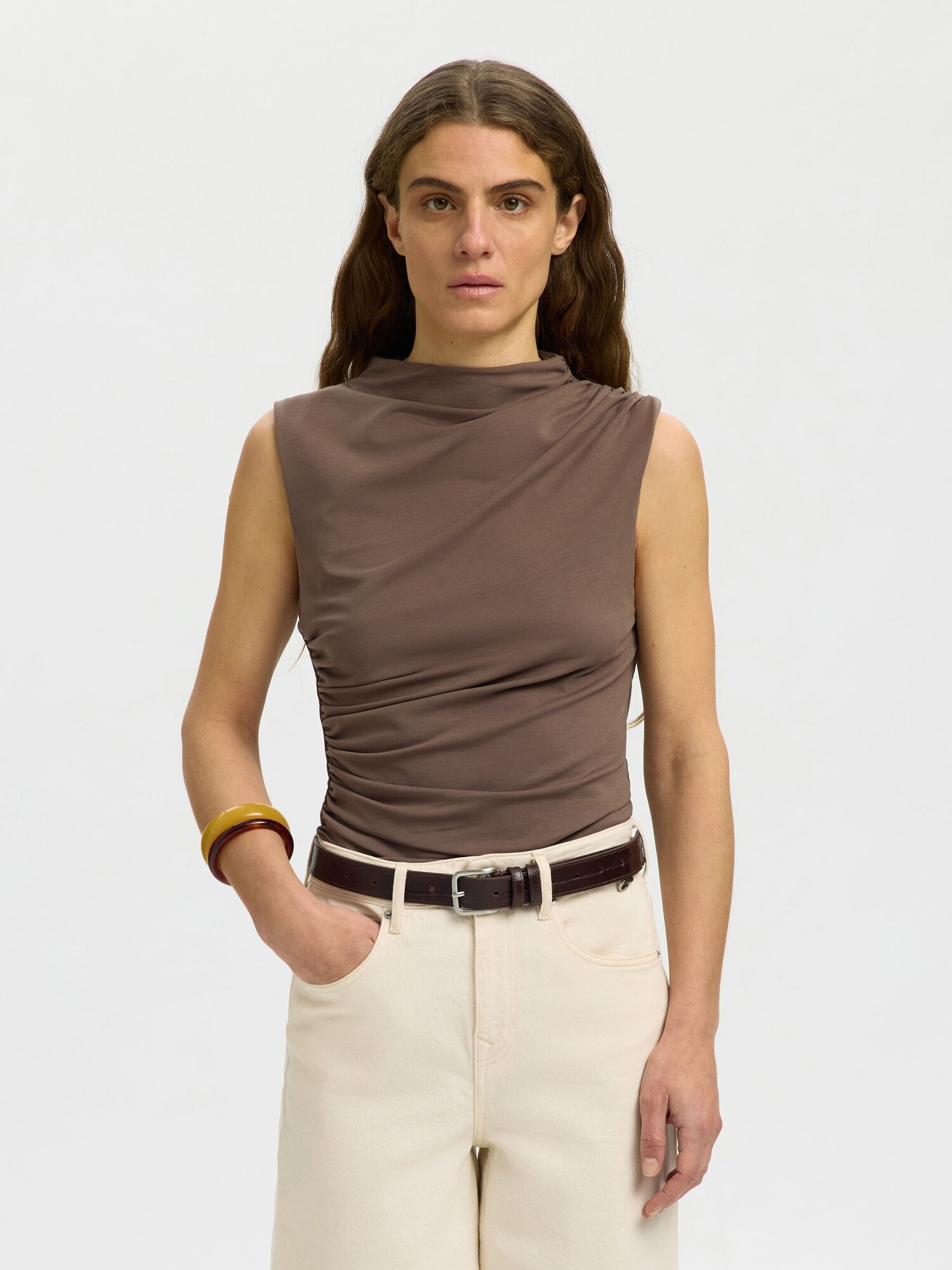 SELECTED Blusa  marrón
