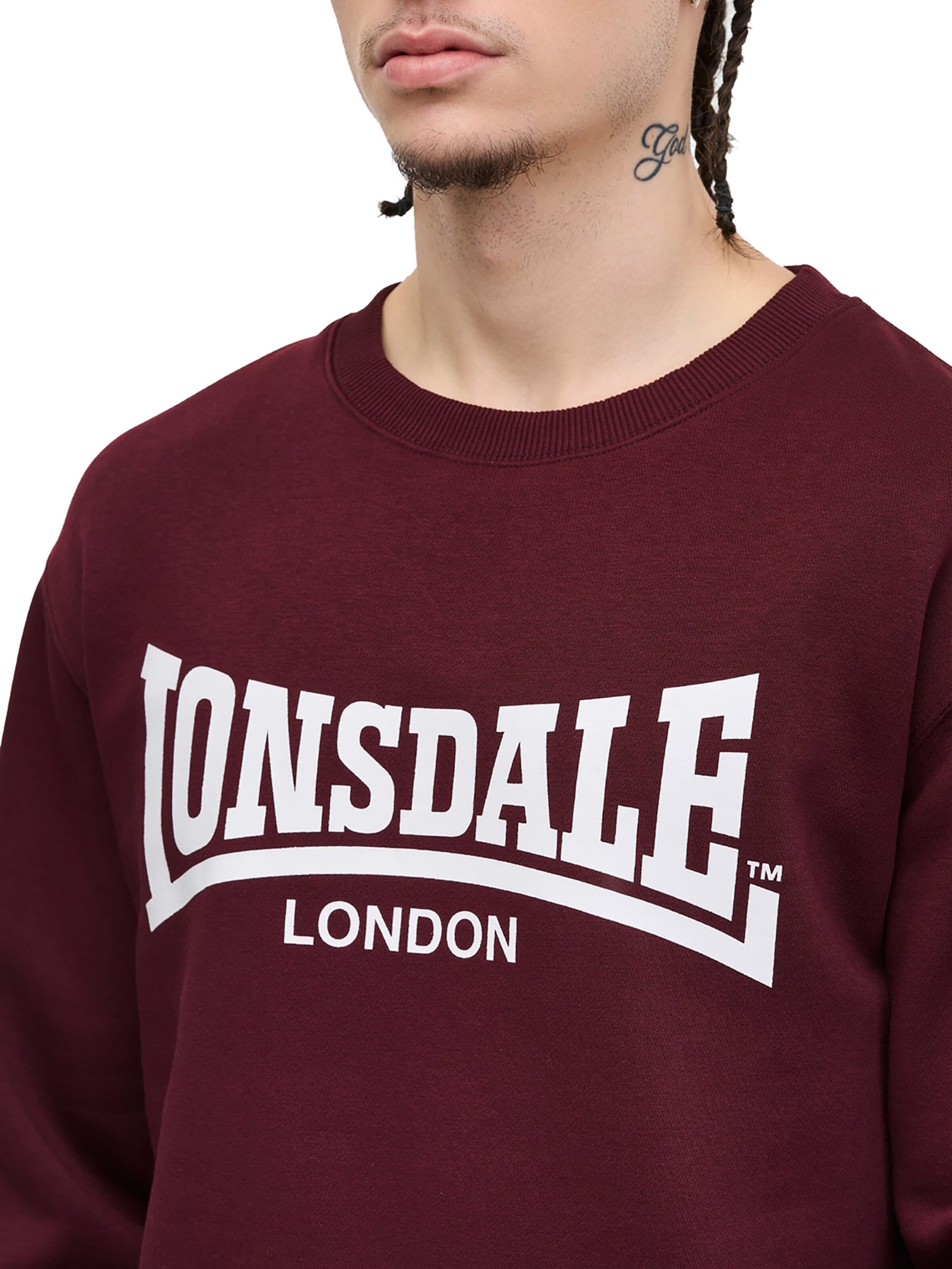LONSDALE Mikina 'Welham'  bordová (obrázok 5)