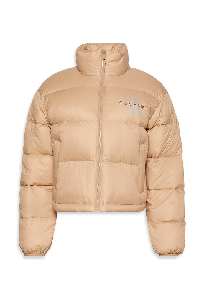 Calvin Klein Jeans Jacke Damen Größe XXL cappuccino / schwarz / silber