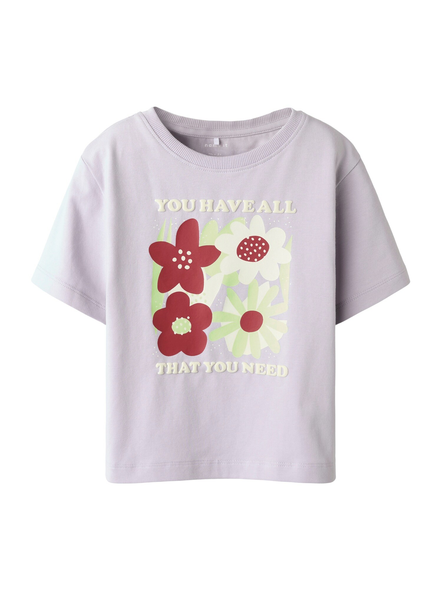 NAME IT Tricou 'NMFHENISA'  verde limetă / mov orhidee / roşu închis