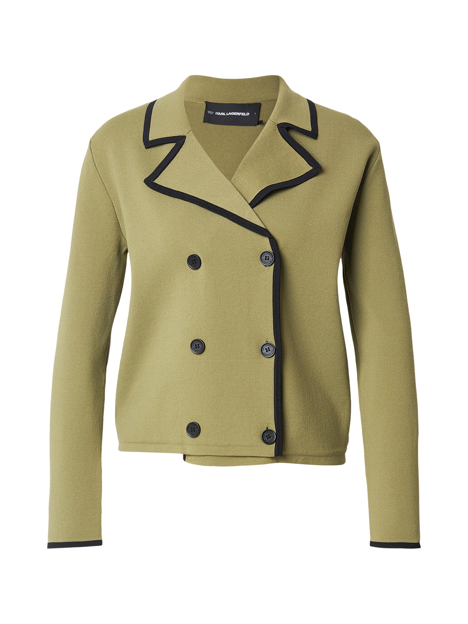 Karl Lagerfeld Geacă tricotată  oliv / negru