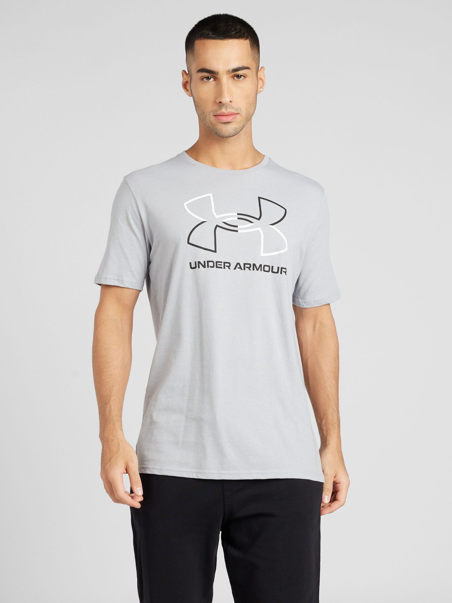 UNDER ARMOUR Funkcionális felső 'FOUNDATION'  szürke / fekete / fehér termék 2. képe