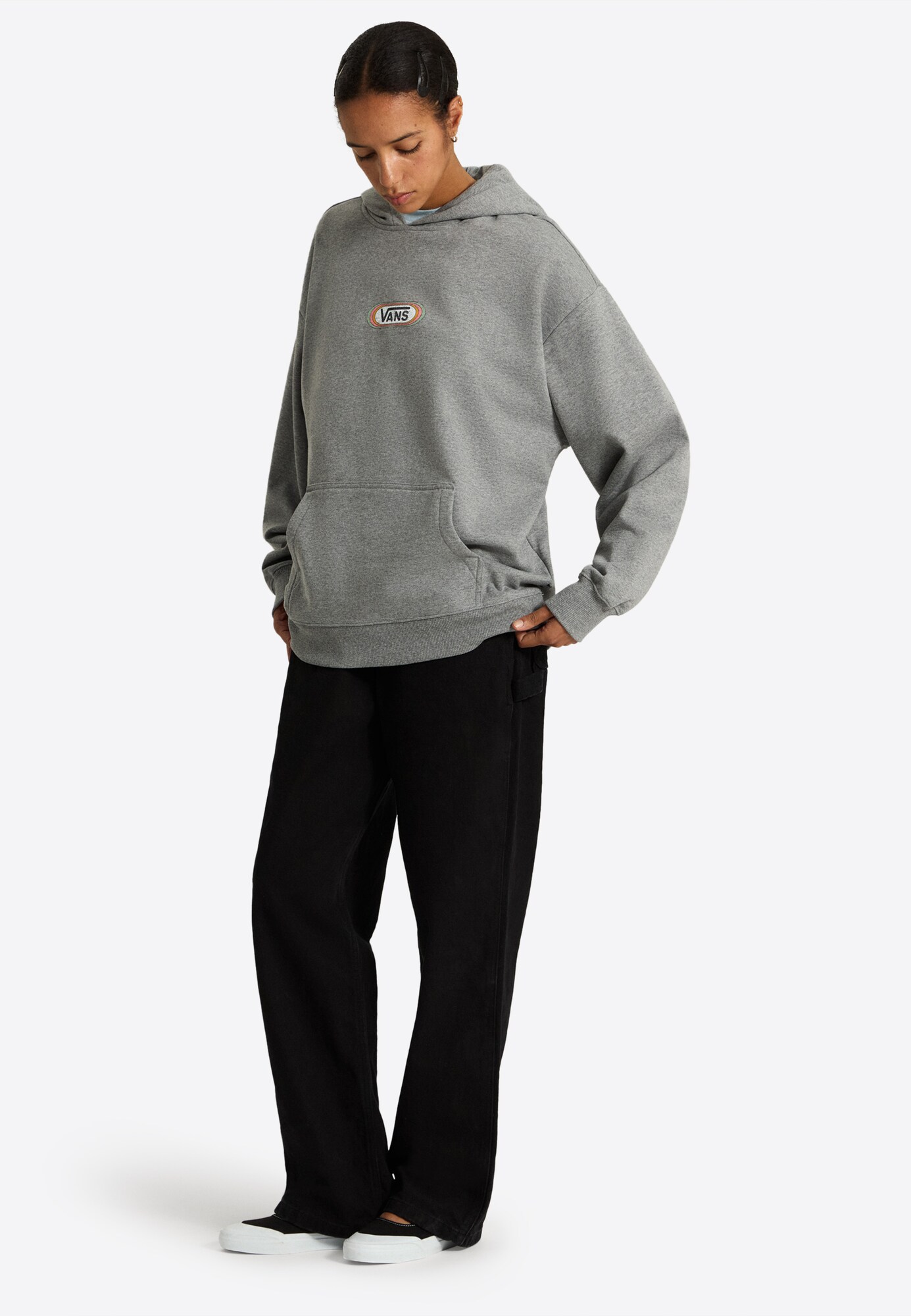 VANS Sudadera  gris moteado / verde claro / naranja / negro – imagen 4