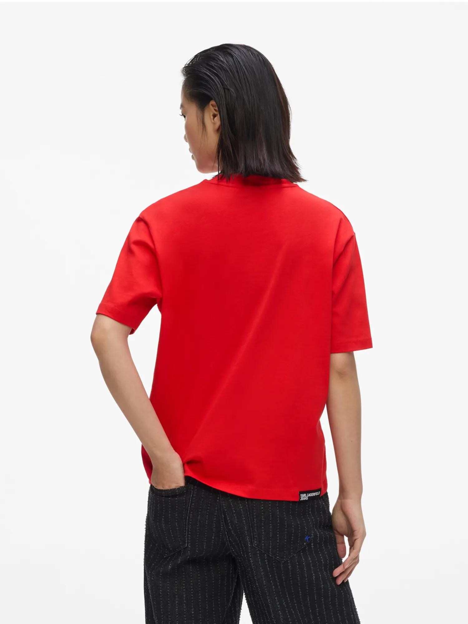 KARL LAGERFELD JEANS Camiseta 'Essential'  rojo / negro – imagen 3