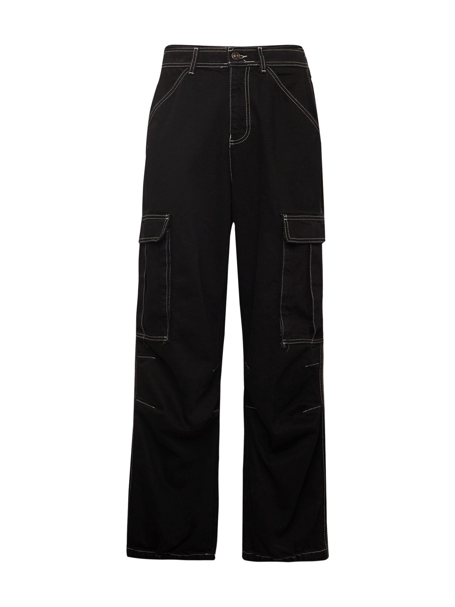 BDG Urban Outfitters Darbinio stiliaus džinsai juoda / balta