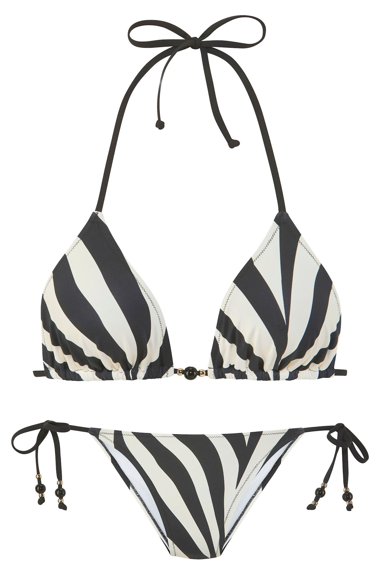 FRENCH CONNECTION Costum de baie două piese  negru / alb