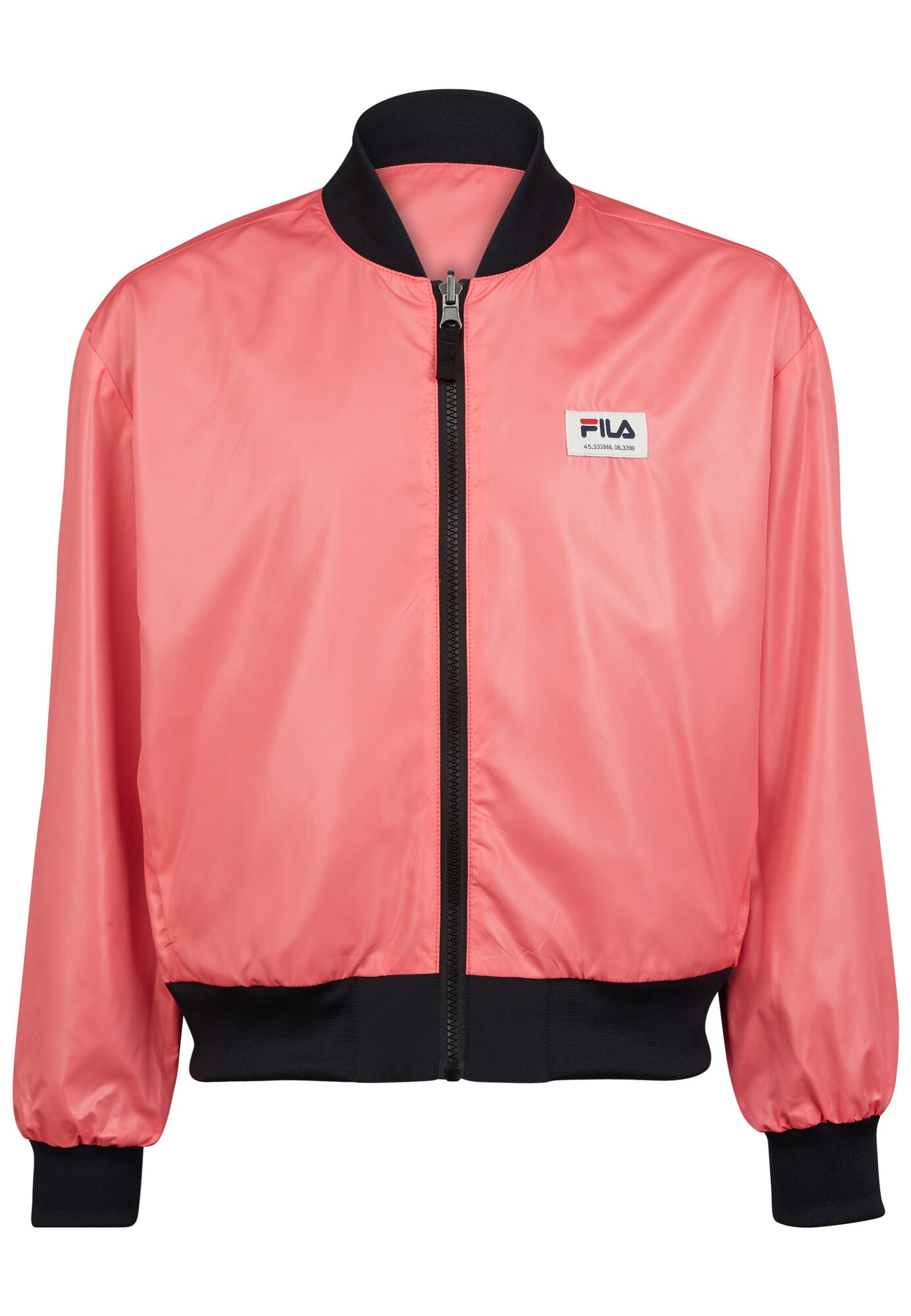 FILA Demisezoninė striukė koralų splava / raudona / juoda / balta