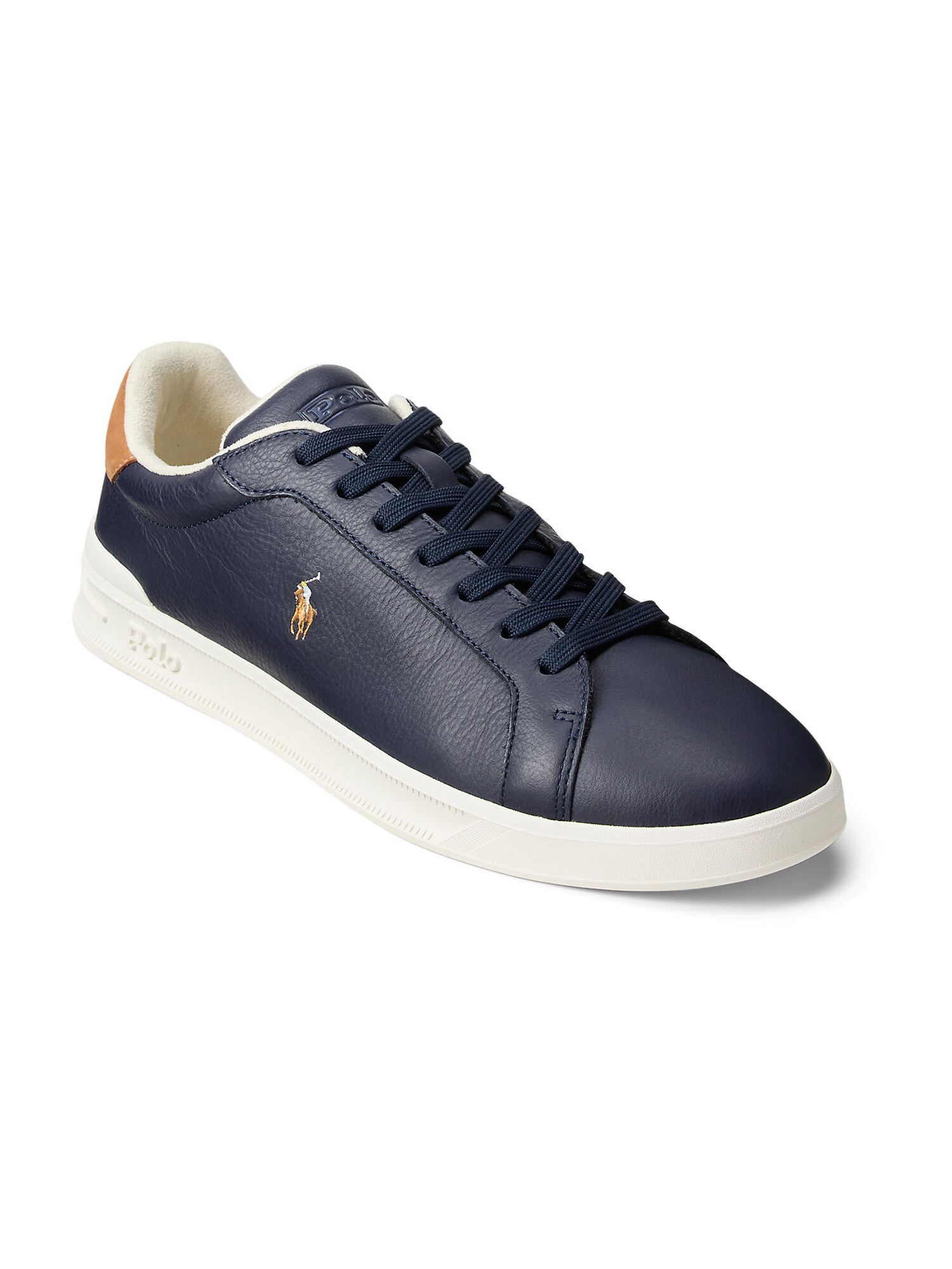 Polo Ralph Lauren Sneaker low HRT CRT II  albastru marin / maro coniac