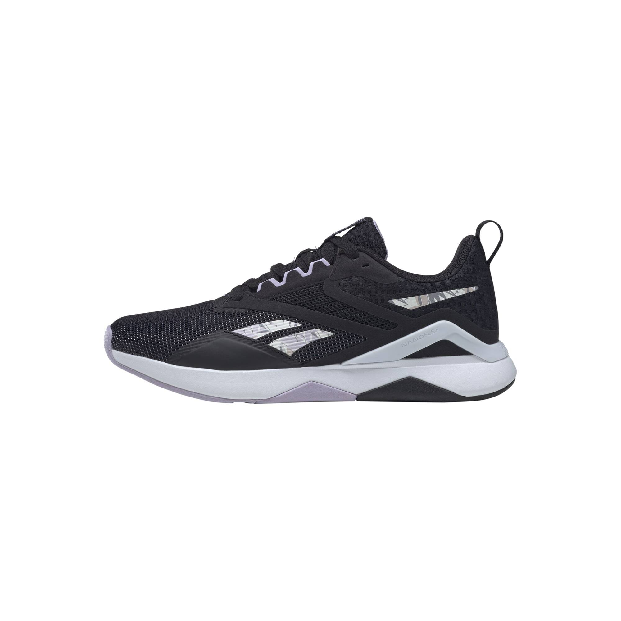 Reebok Sport Спортни обувки 'NANOFLEX TR 2.0'  сиво / черно / бяло