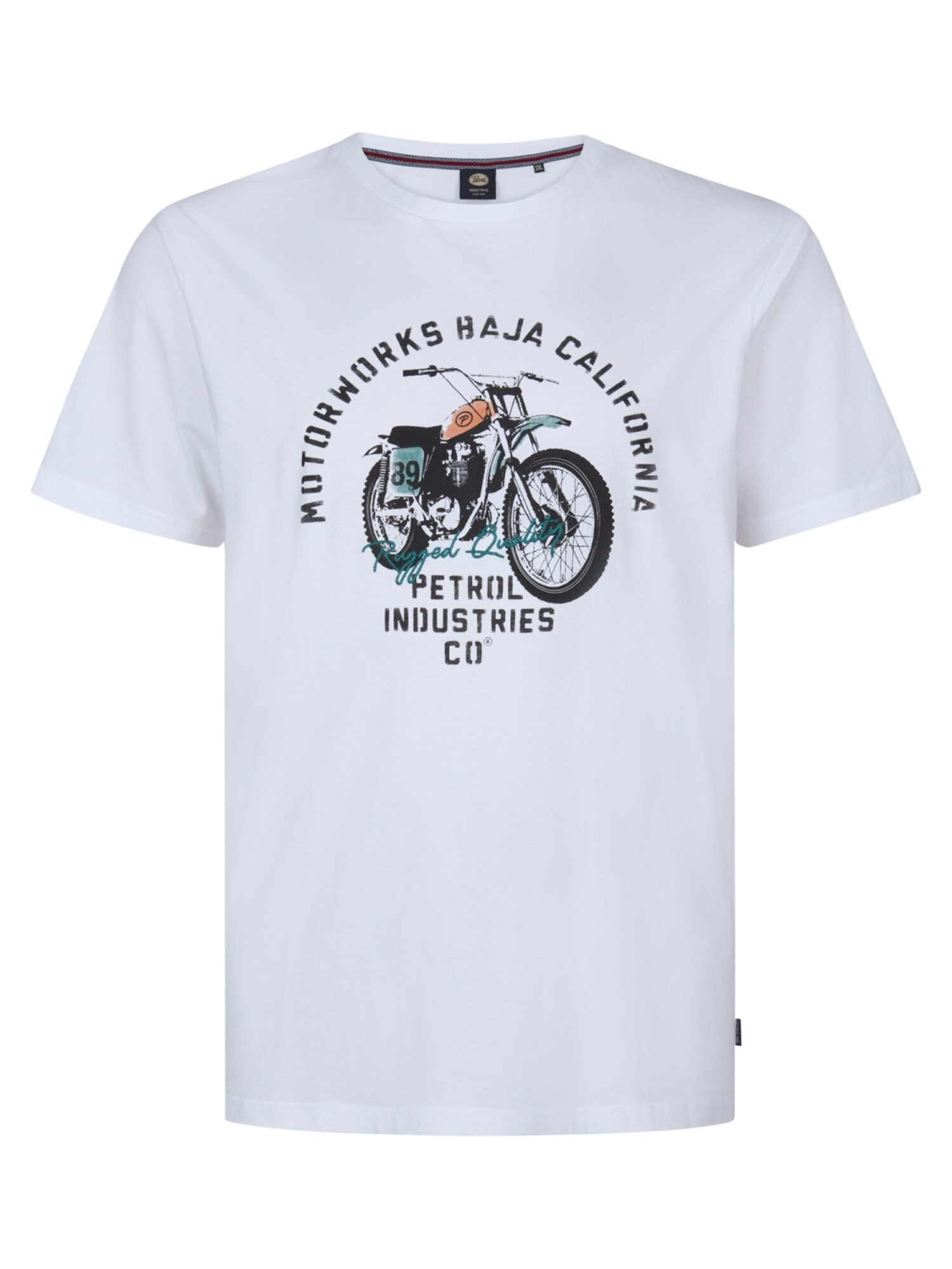 Petrol Shirt Men T-Shirt Ss Classic Print Bright White