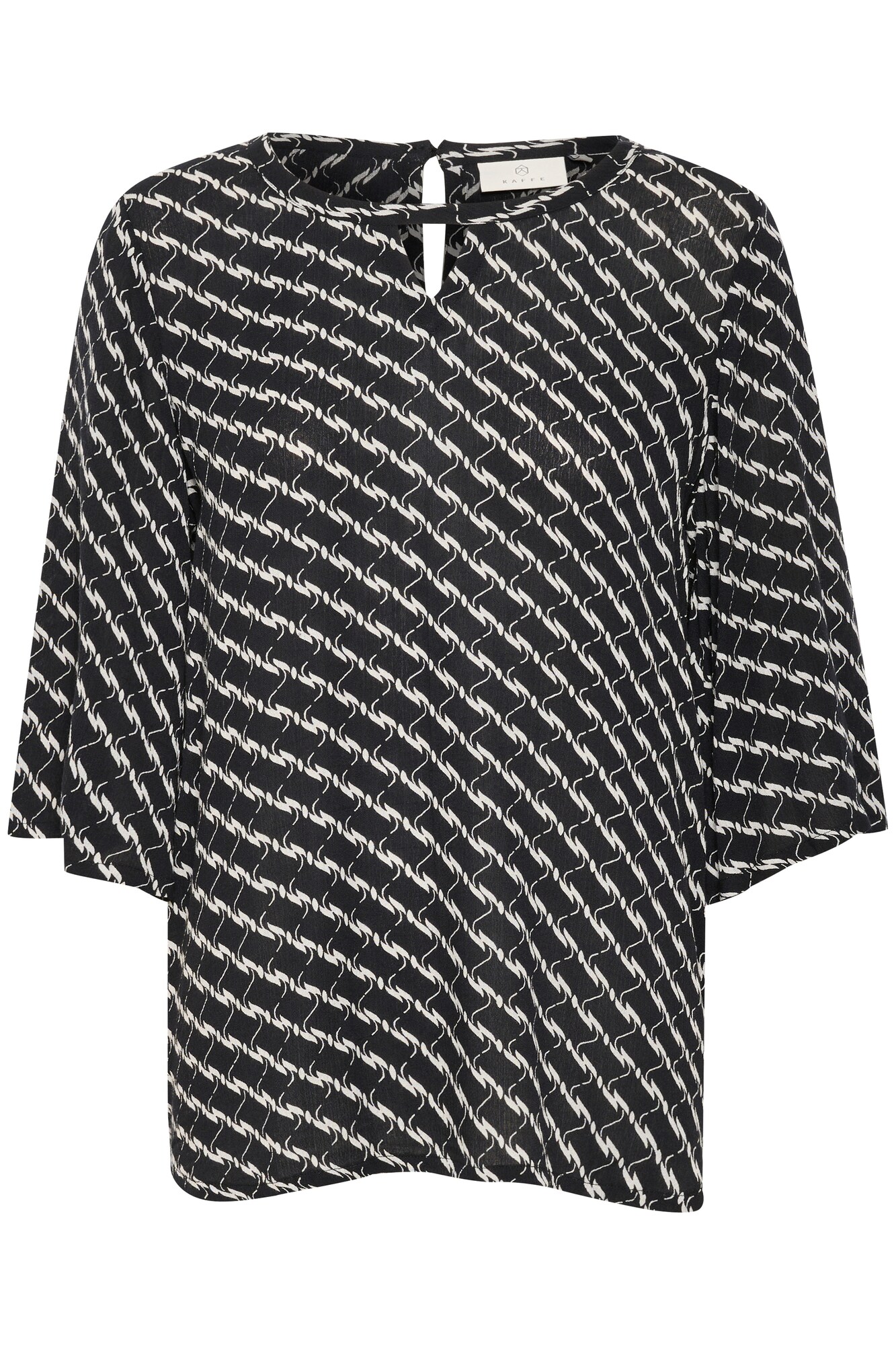 Kaffe Bluza 'Marita'  črna / bela