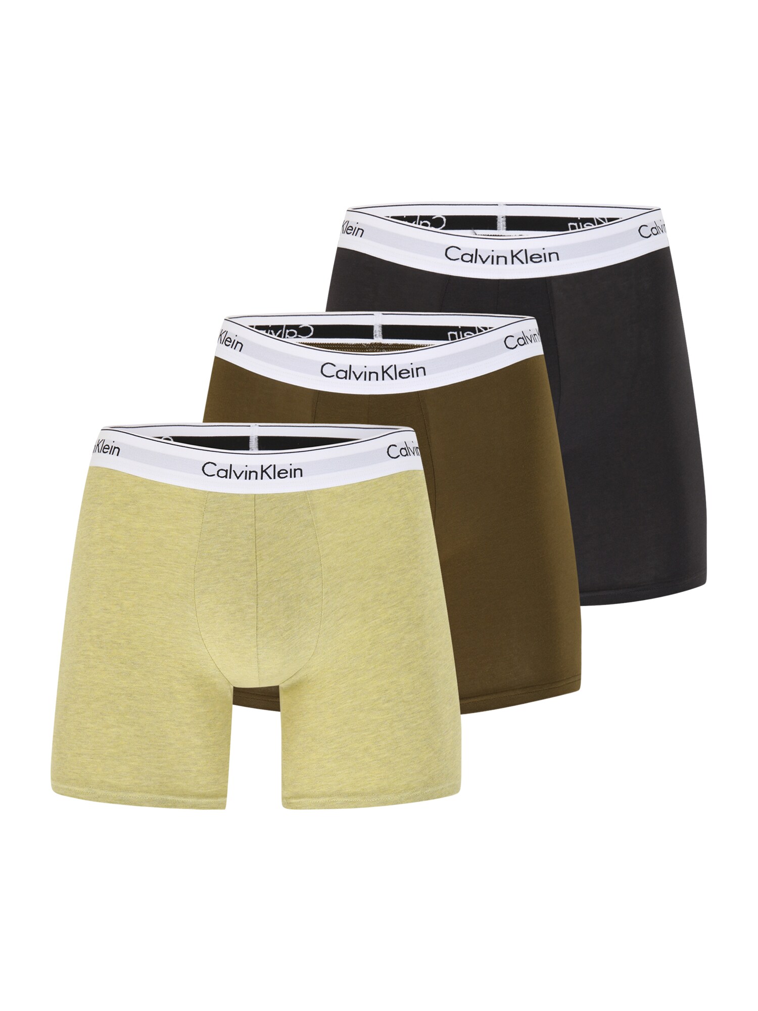 Calvin Klein Underwear Boksarice  pegasto rumena / oliva / črna / bela