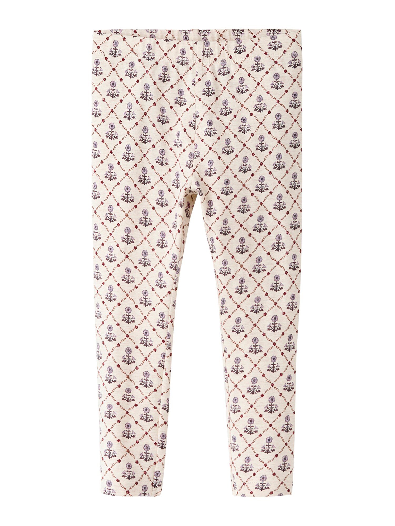 NAME IT Leggings NMFNIKALA  mov liliachiu / roșu / alb amestacat