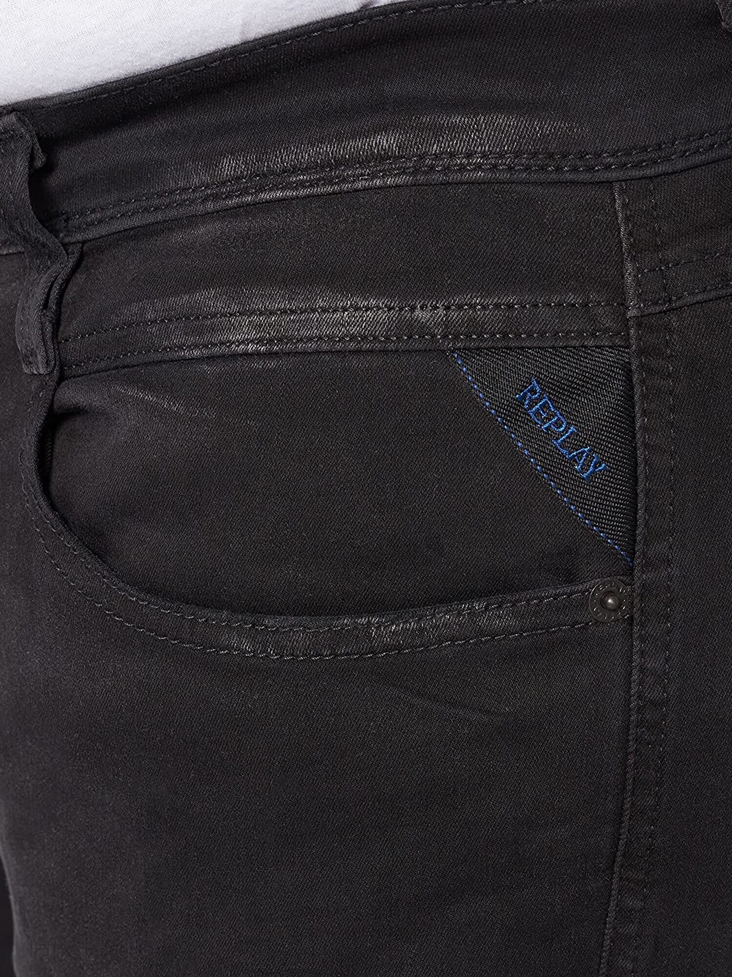 REPLAY Vaquero 'Anbass' negro denim – imagen 3