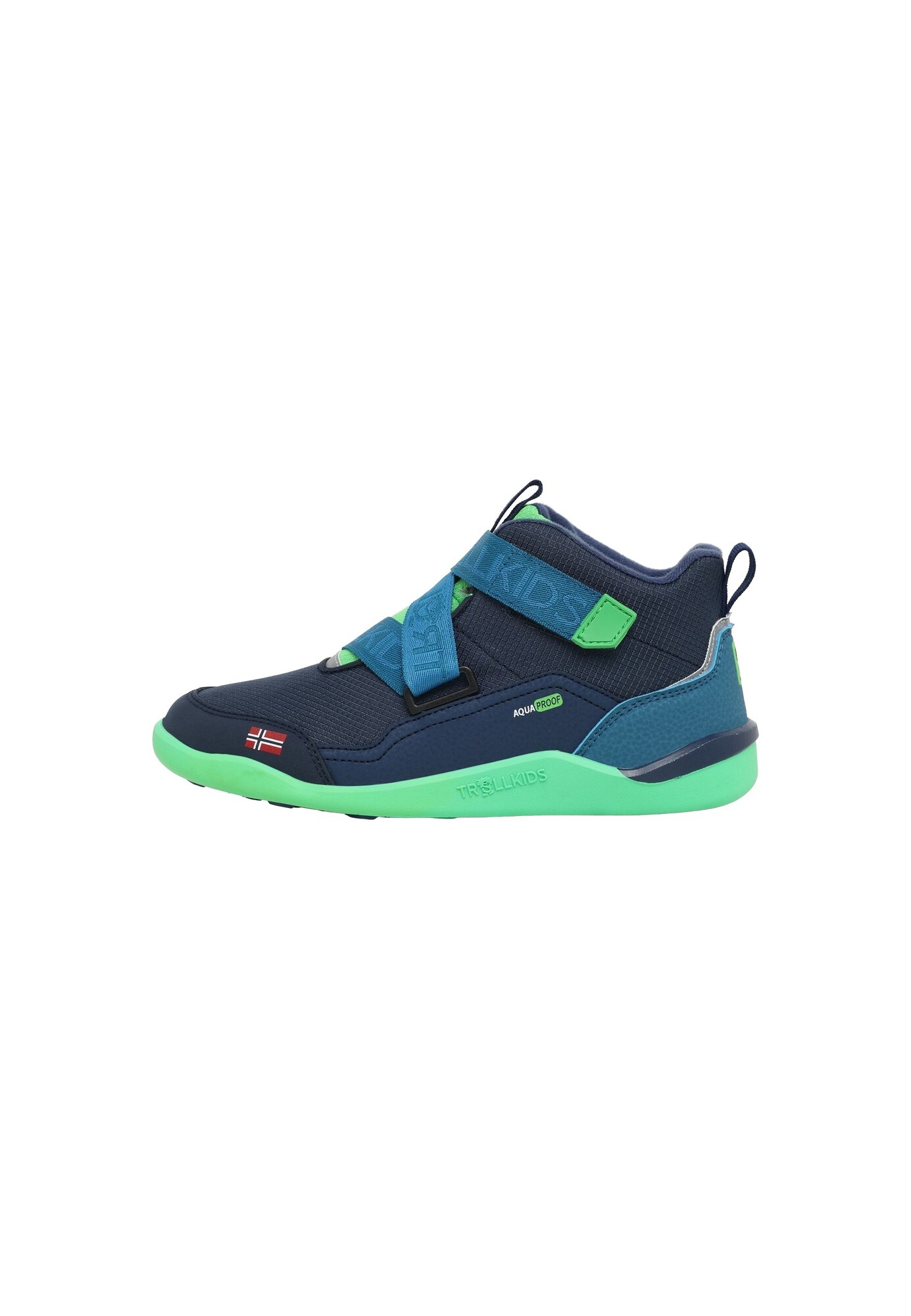 TROLLKIDS Bocanci de zăpadă Nordfjord albastru / bleumarin / verde neon