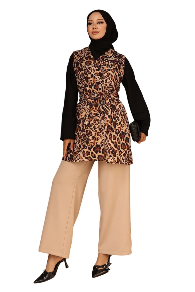 MODAMIHRAM Set Damen Größe 52 braun / brokat / schwarz