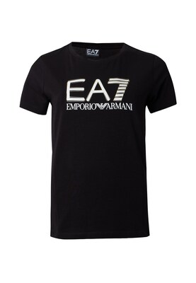 EA7 Emporio Armani Camiseta  negro / blanco