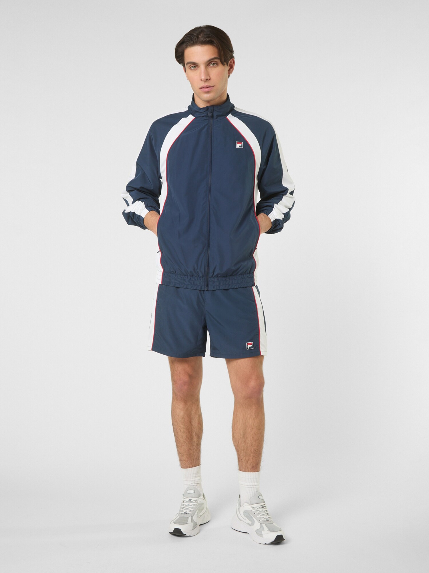 FILA Sudadera con cremallera 'PISTOIA relaxed blocked woven track jacket' azul – imagen 3