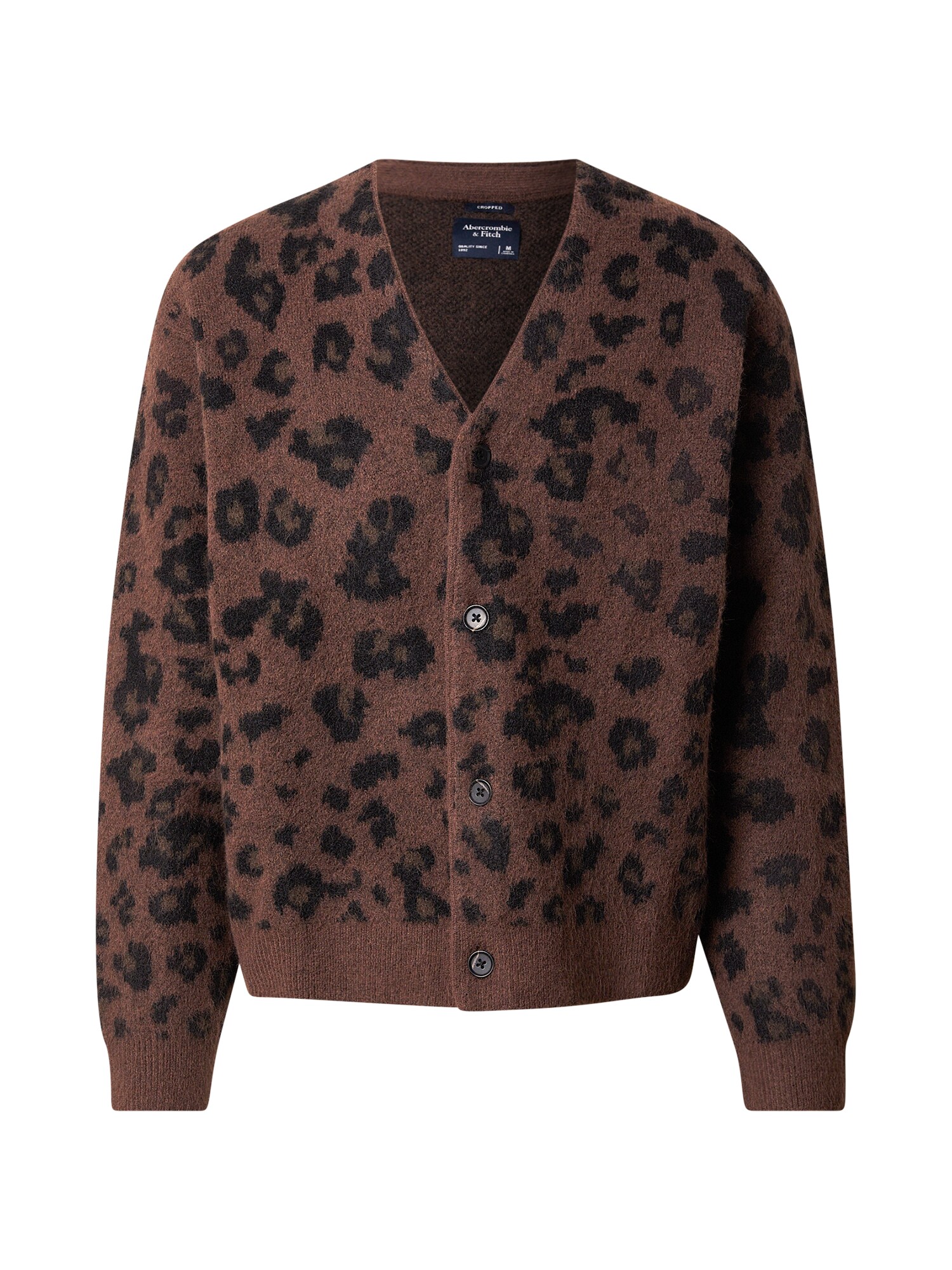 Abercrombie & Fitch Geacă tricotată  maro / negru