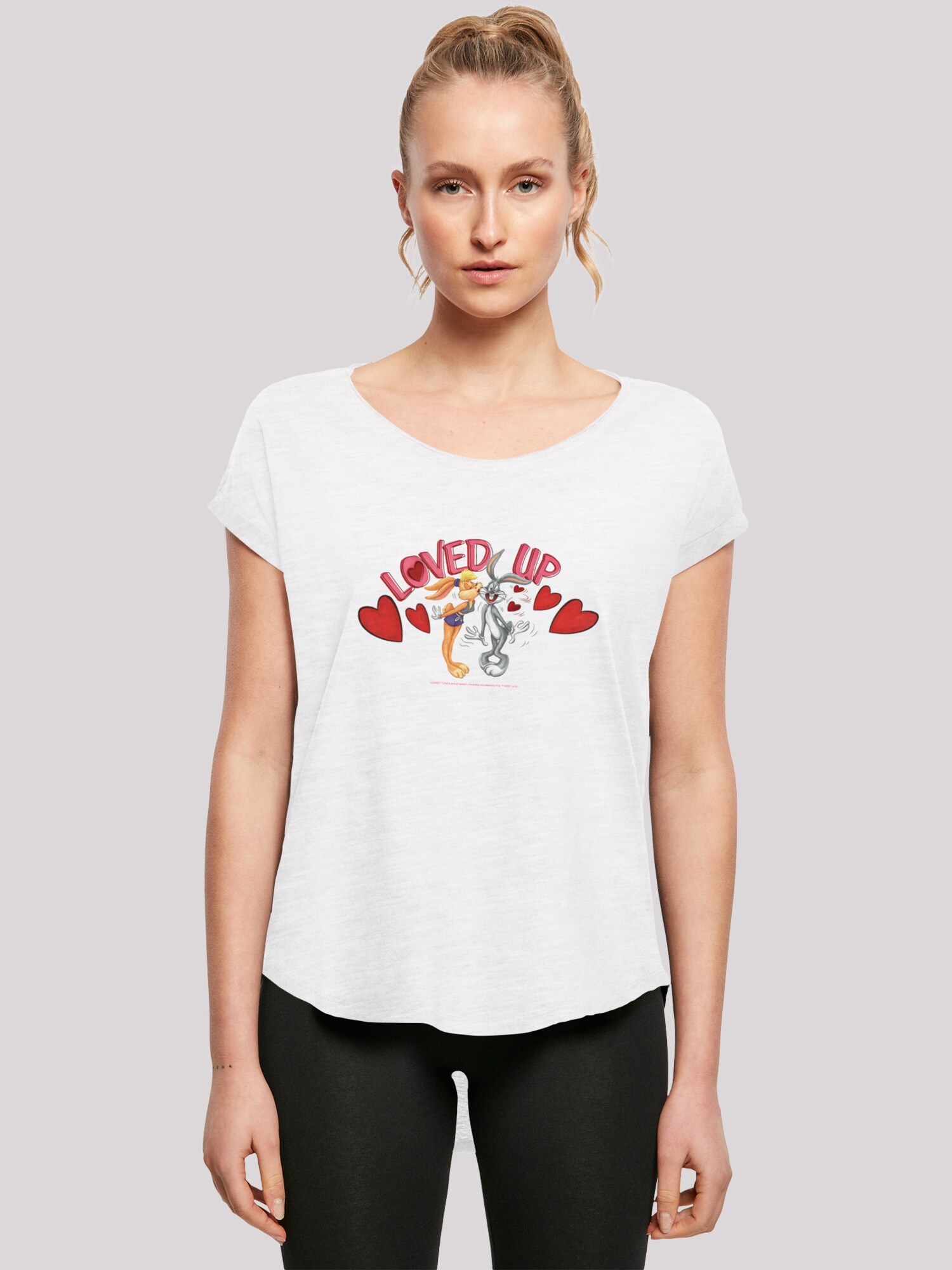 Thumbnail - F4NT4STIC Shirt Looney Tunes Bugs Bunny And Lola Valentines Day Loved Up