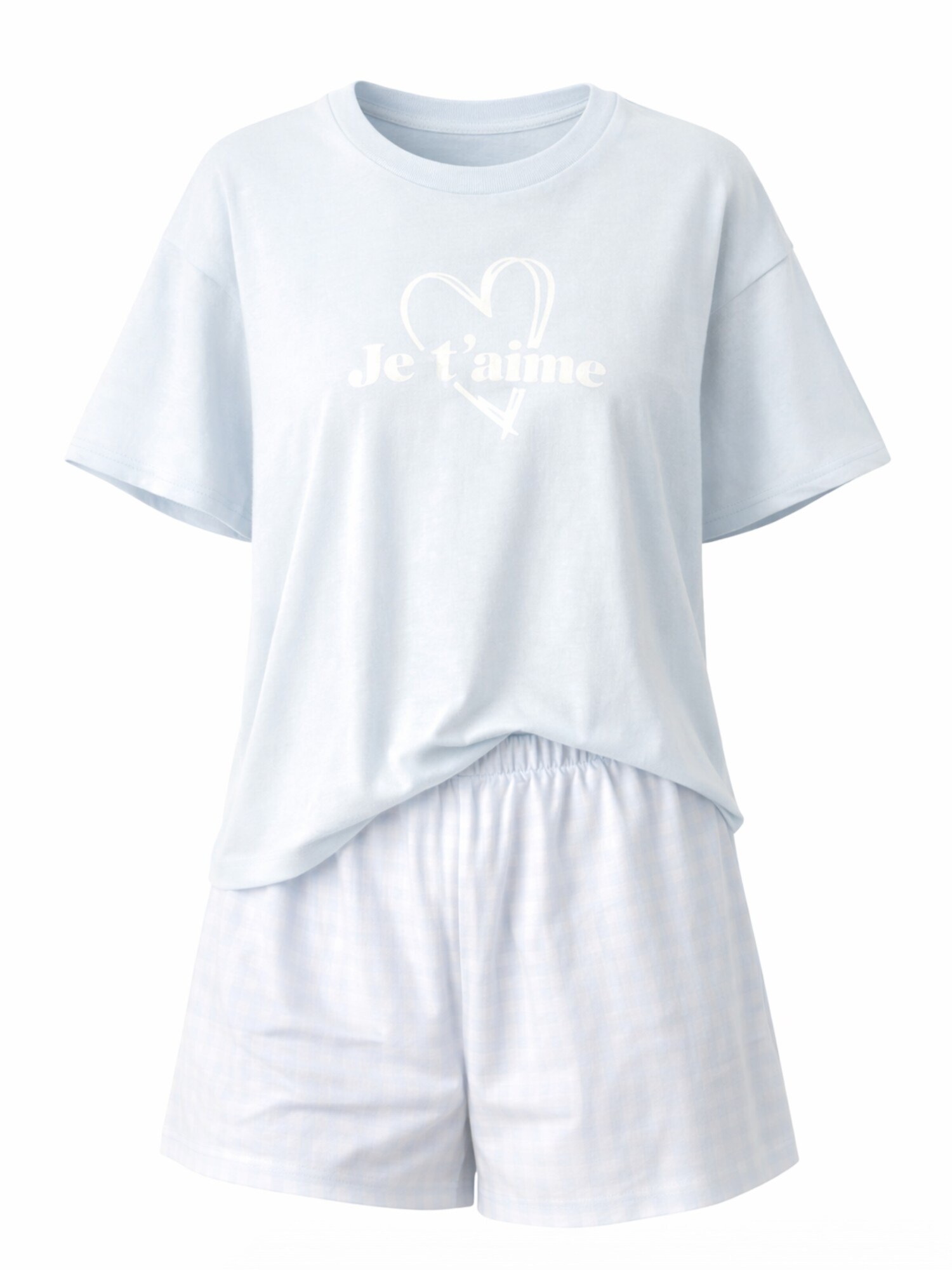 LEAFLETIC Pijama de pantalón corto 'Leafletic Women’s Nightwear set' azul claro