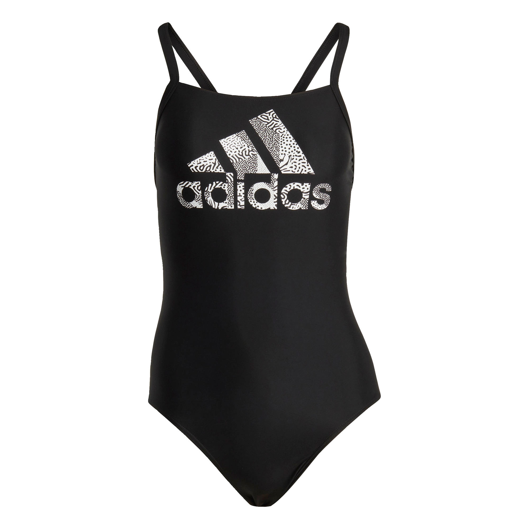 ADIDAS SPORTSWEAR Športové jednodielne plavky 'Big Logo'  čierna / biela