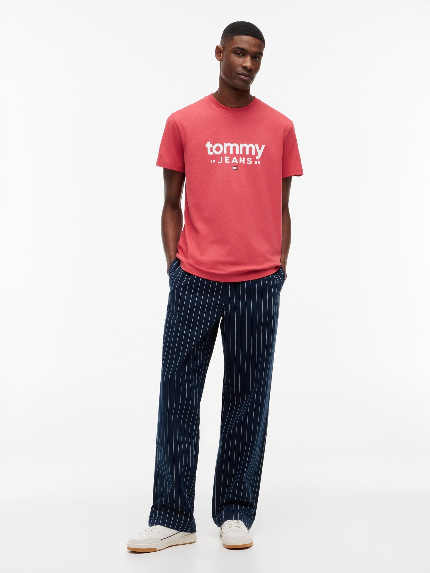 Tommy Jeans Camiseta  melón / blanco – imagen 4