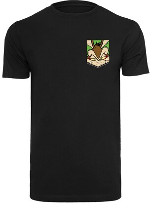 F4NT4STIC Shirt ‘Looney Tunes Wile E Coyote Face’ Gemengde kleuren / Zwart