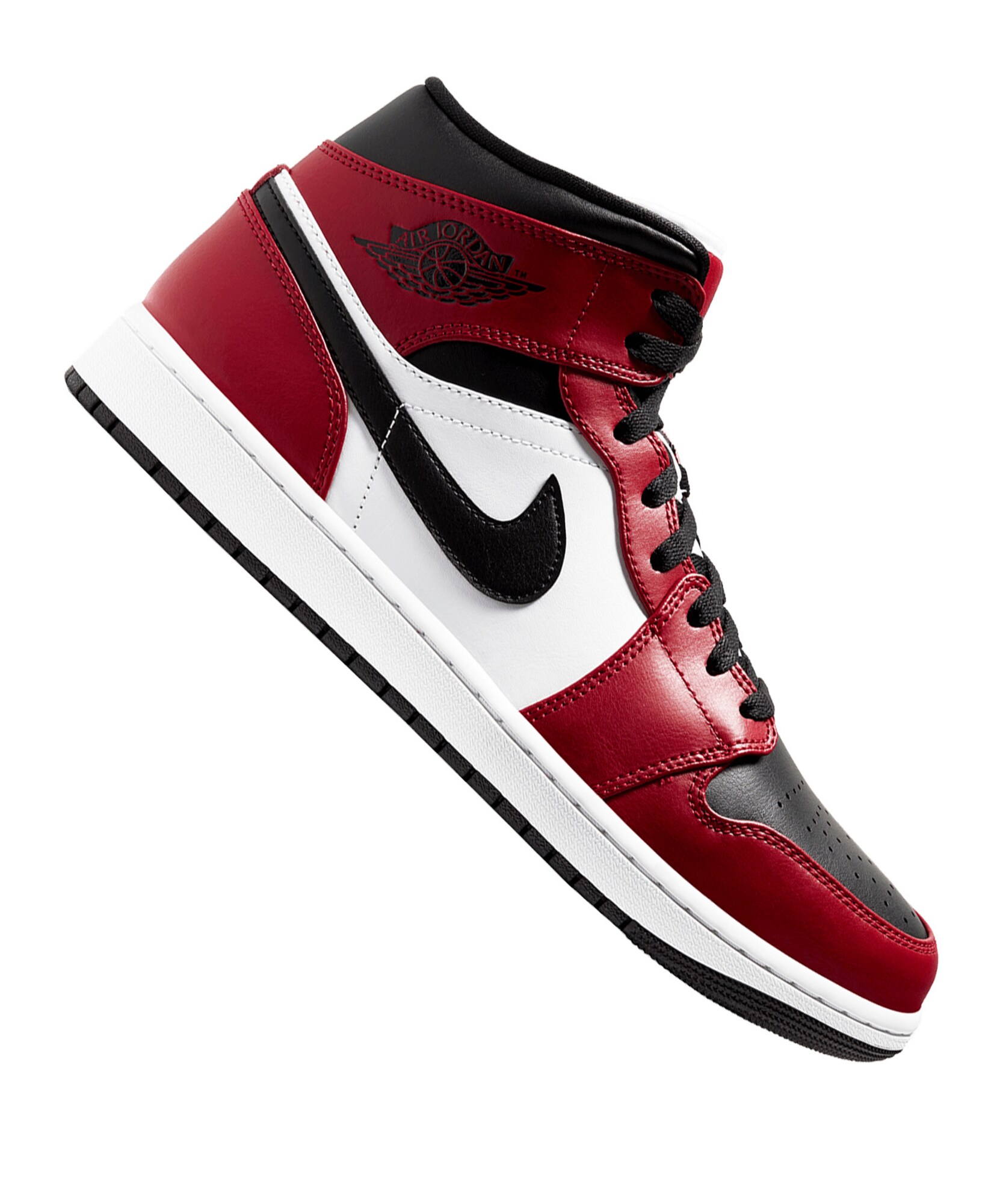 Jordan Sneaker înalt Air 1  roși aprins / negru / alb