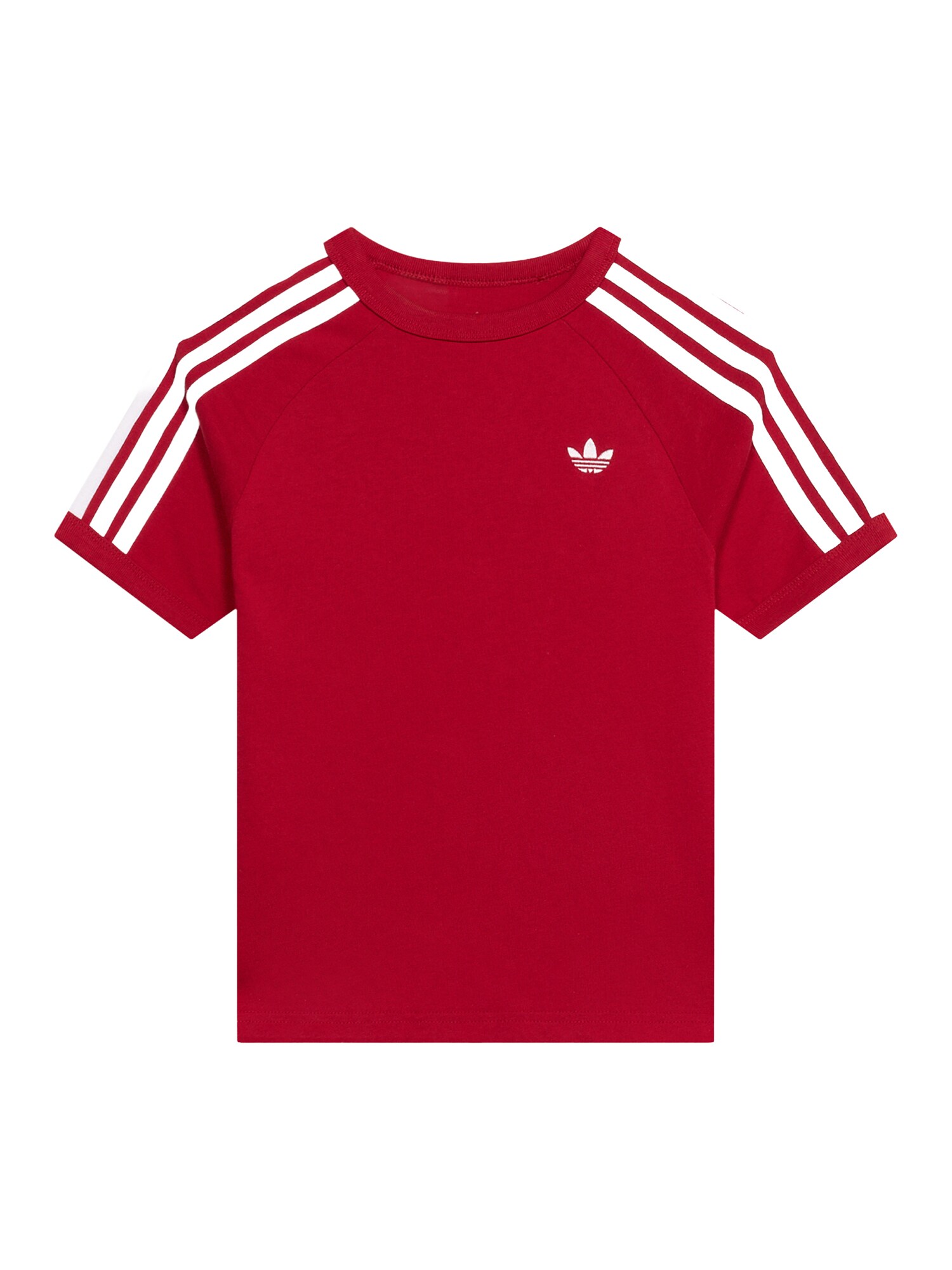 ADIDAS ORIGINALS Tricou 3-Stripes roșu bordeaux / alb