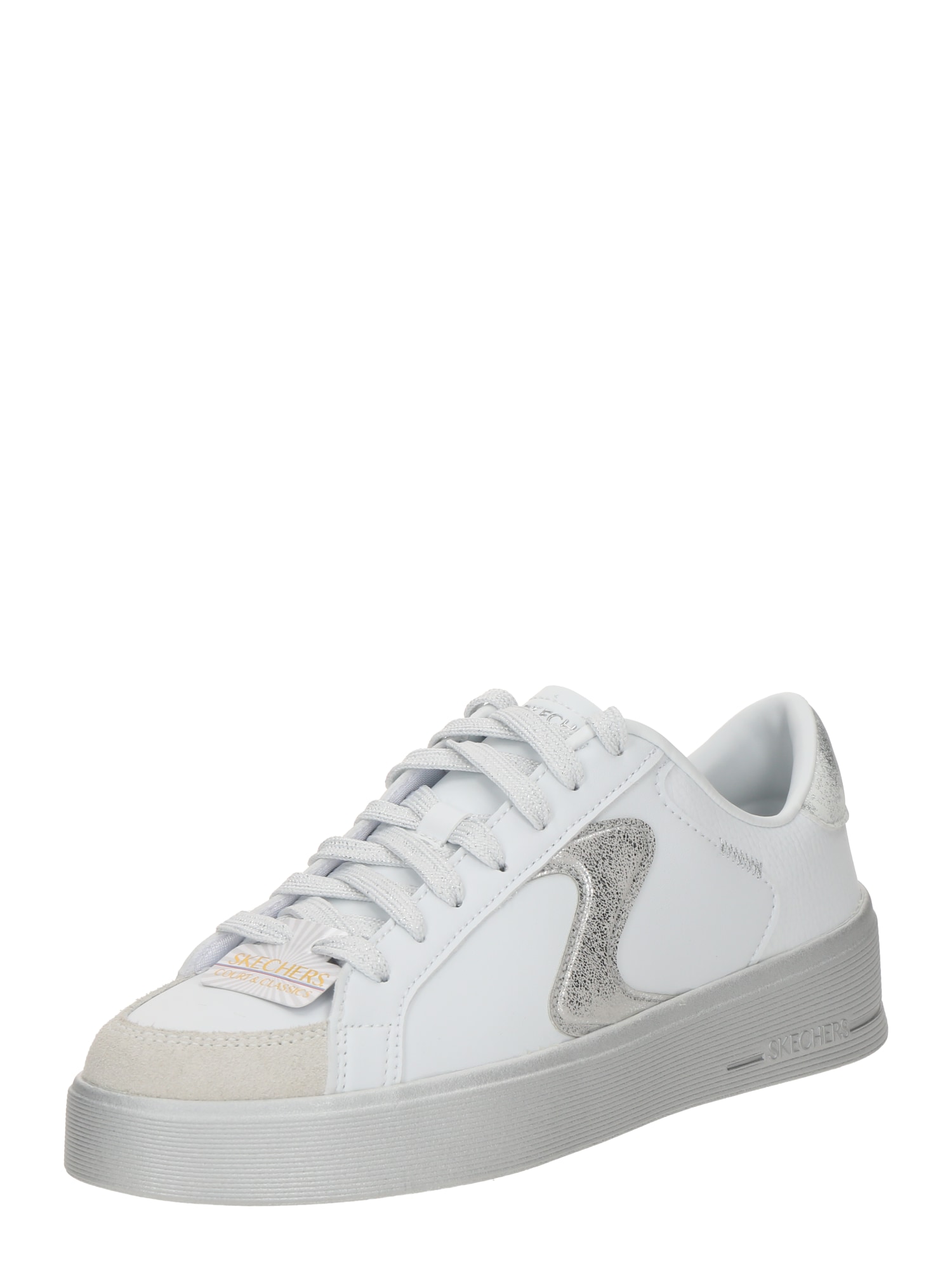 SKECHERS Rövid szárú sportcipők 'HILAND - QUITE CHIC' krém / ezüst / fehér akciós termékkép 1