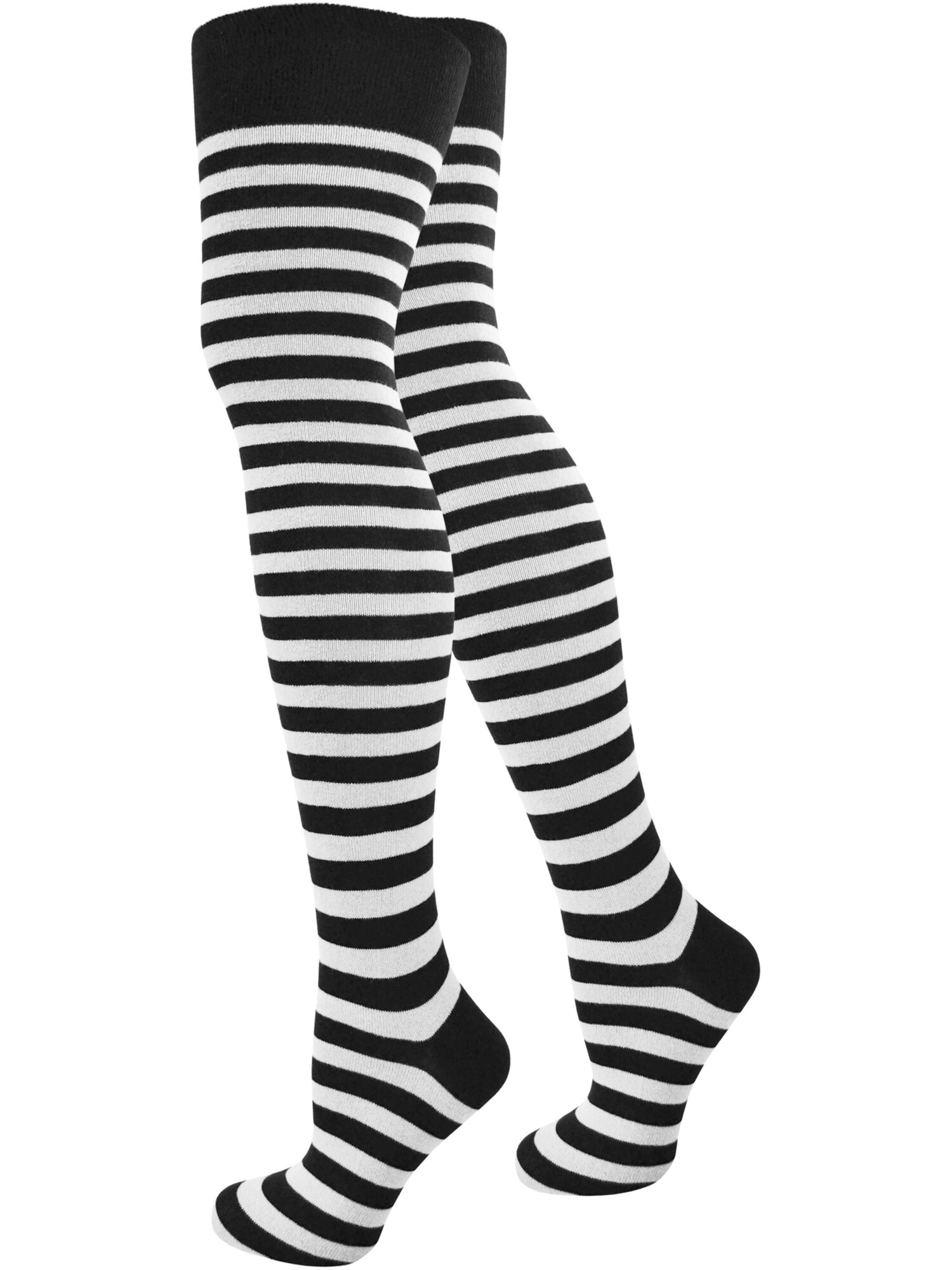 normani Calcetines sobre la rodilla negro / blanco