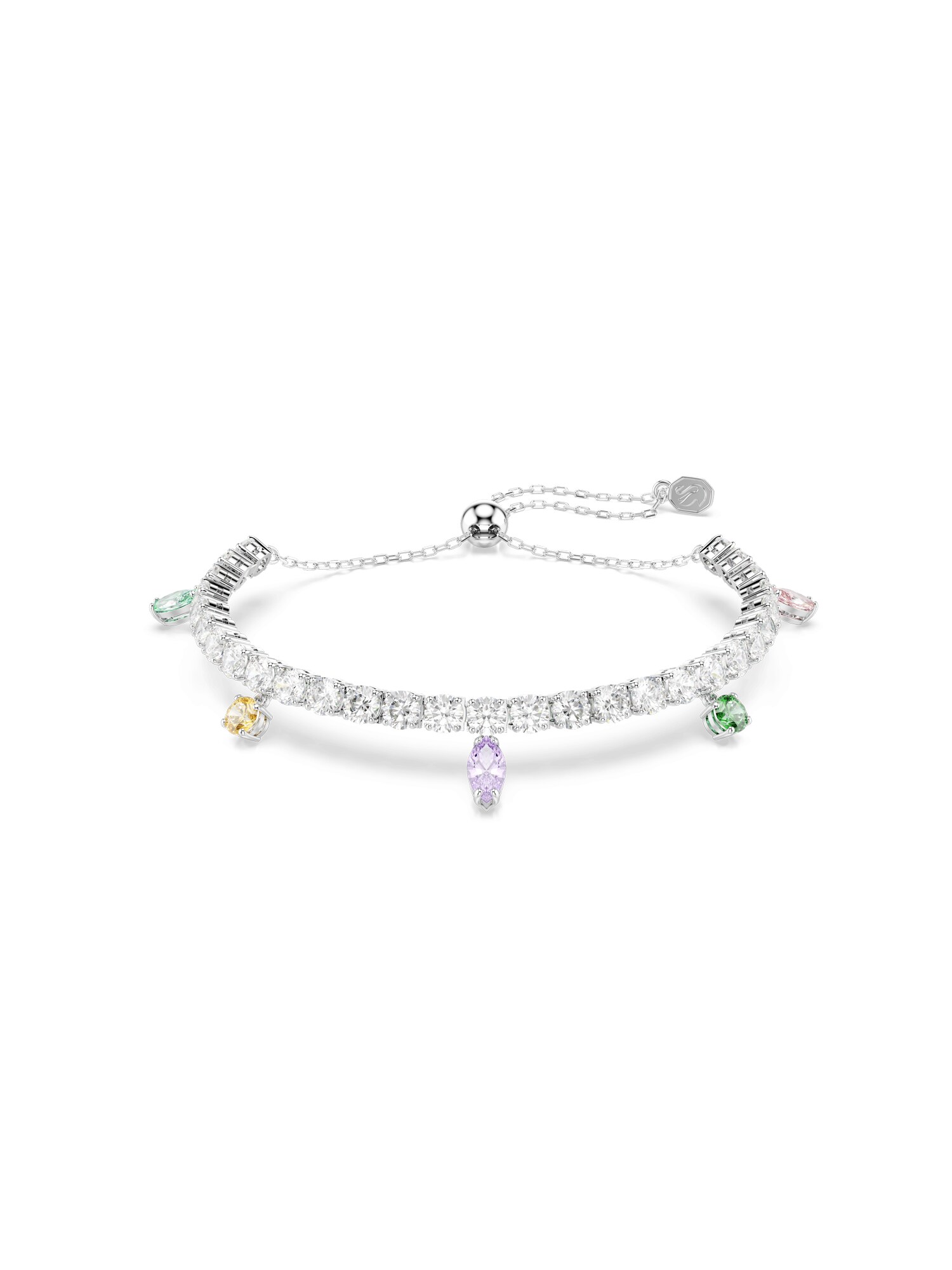 Swarovski Brățară  galben / verde deschis / mov lavandă / argintiu