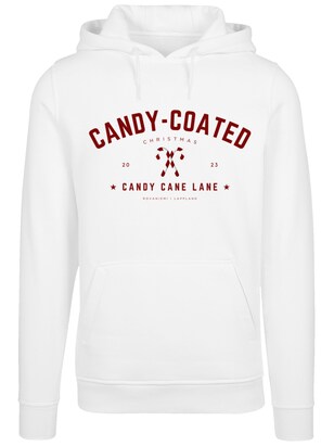 F4NT4STIC Sweatshirt ‘Weihnachten Candy Coated Christmas’ Wijnrood / Wit