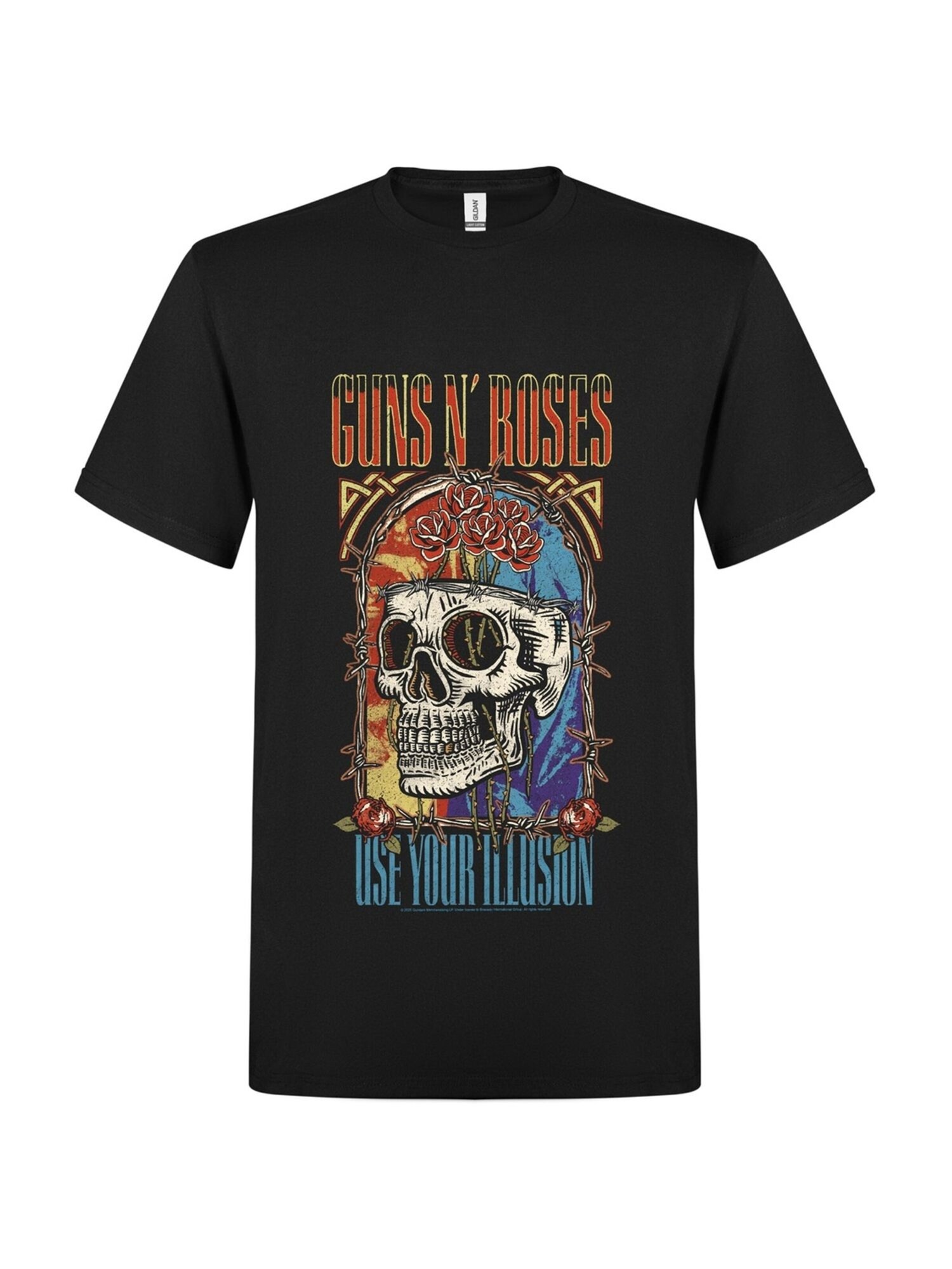 GUNS N' ROSES Camiseta 'Guns N´ Roses Use your Illution Skull T-Shirt'  negro