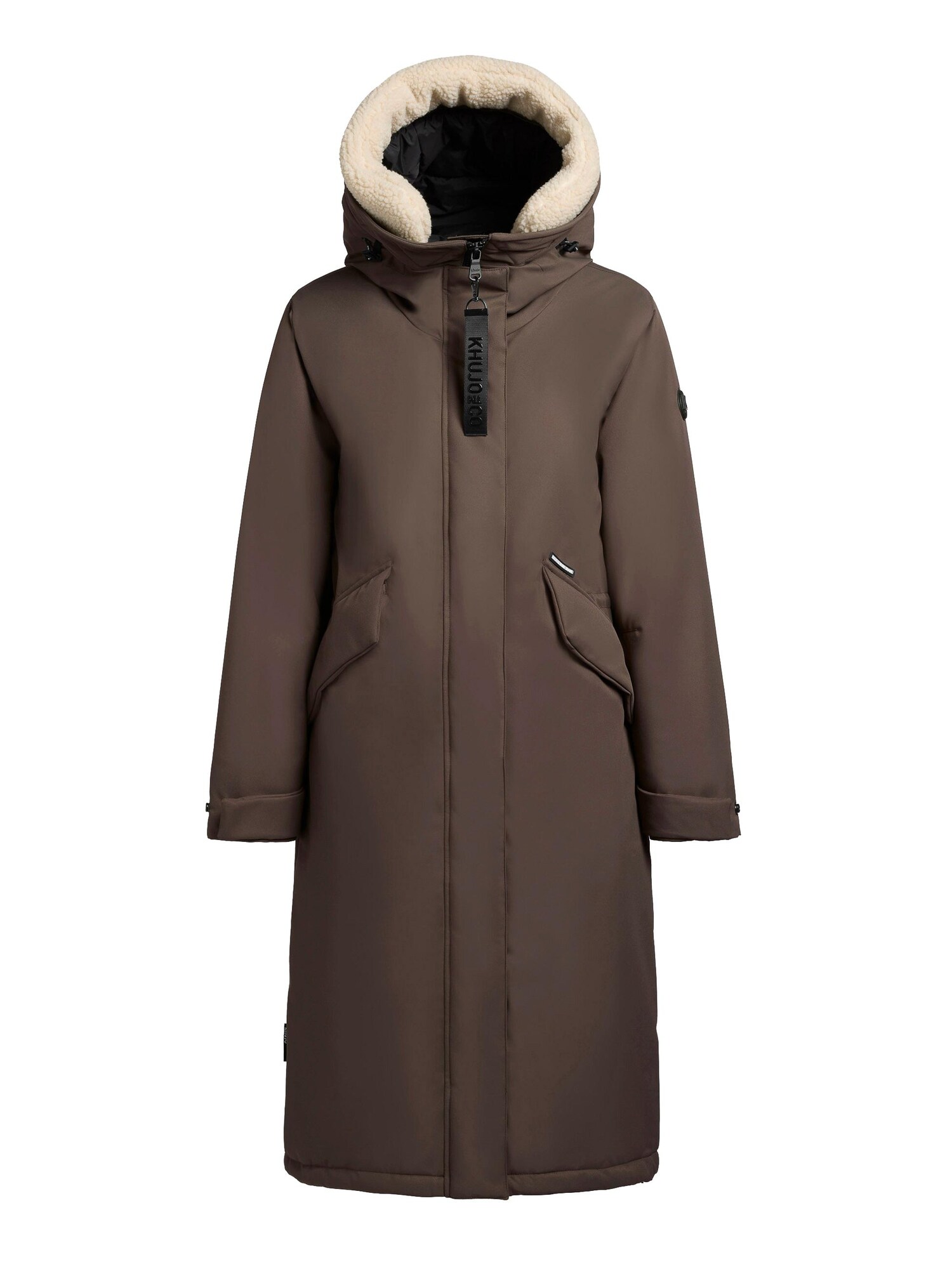 khujo Palton de iarnă Agneta-YM  gri taupe