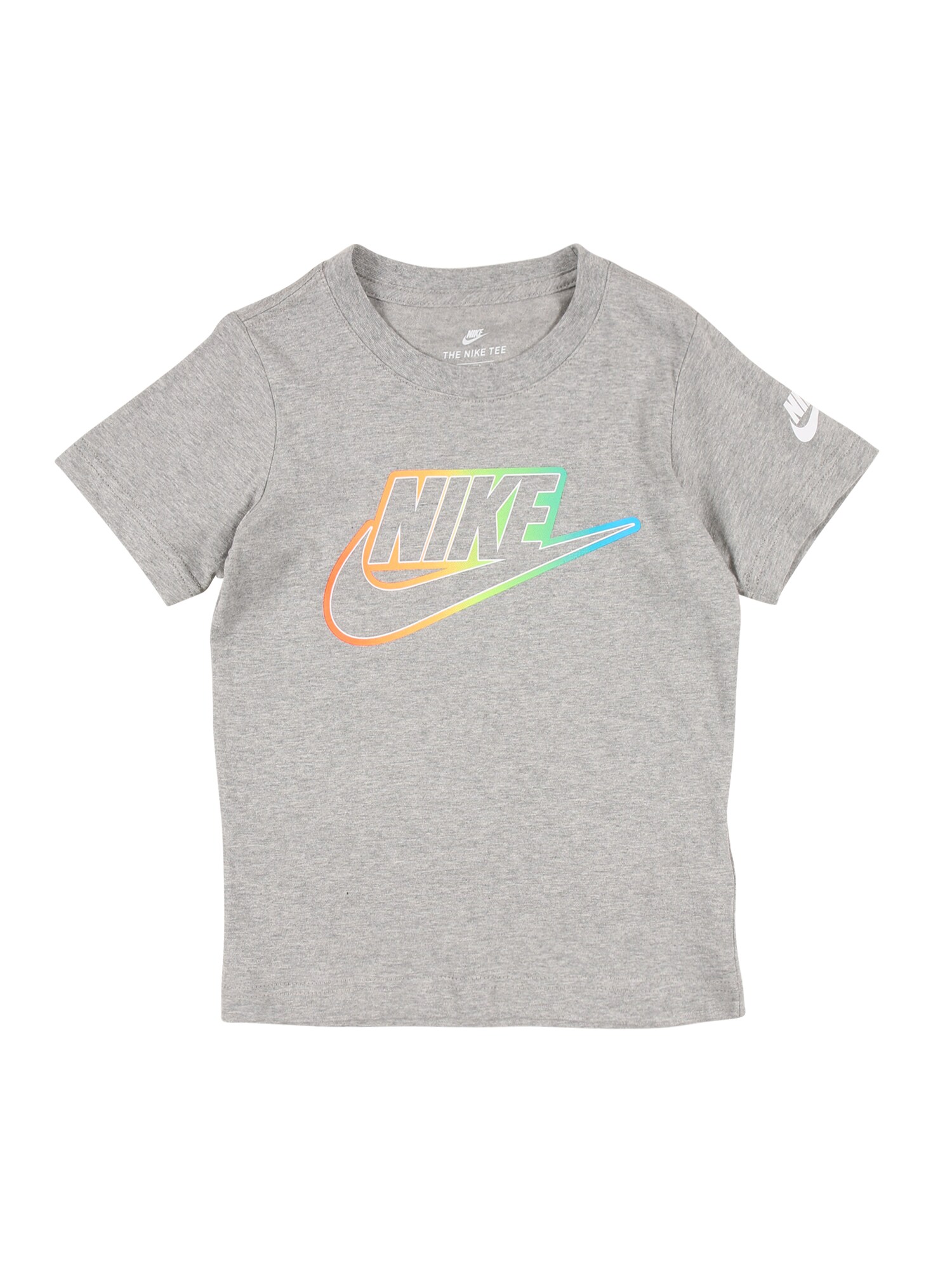 Nike Sportswear Marškinėliai  tamsiai pilka / oranžinė / šviesiai mėlyna