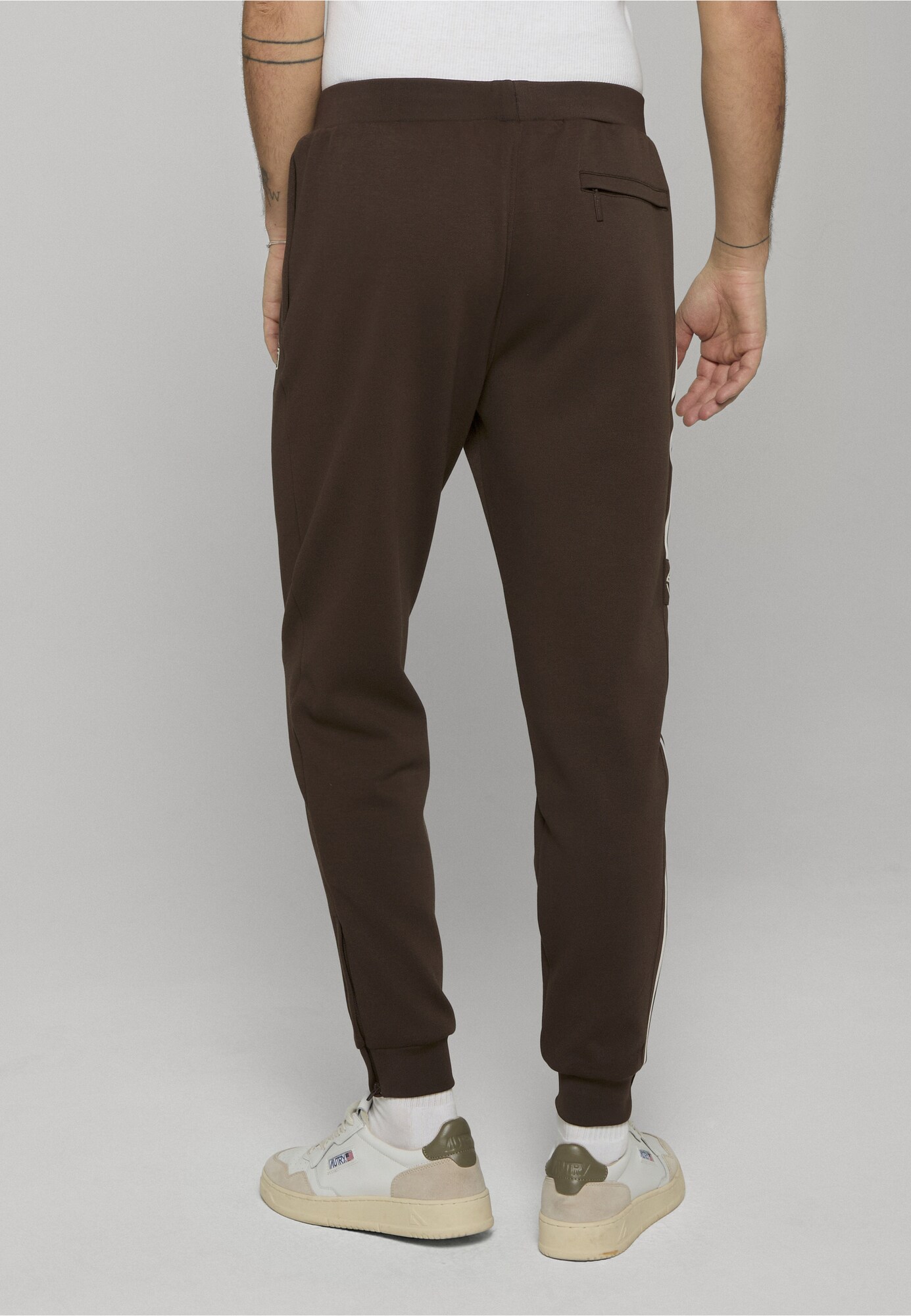 Sergio Tacchini Pantalón 'Cesena'  crema / marrón oscuro – imagen 4