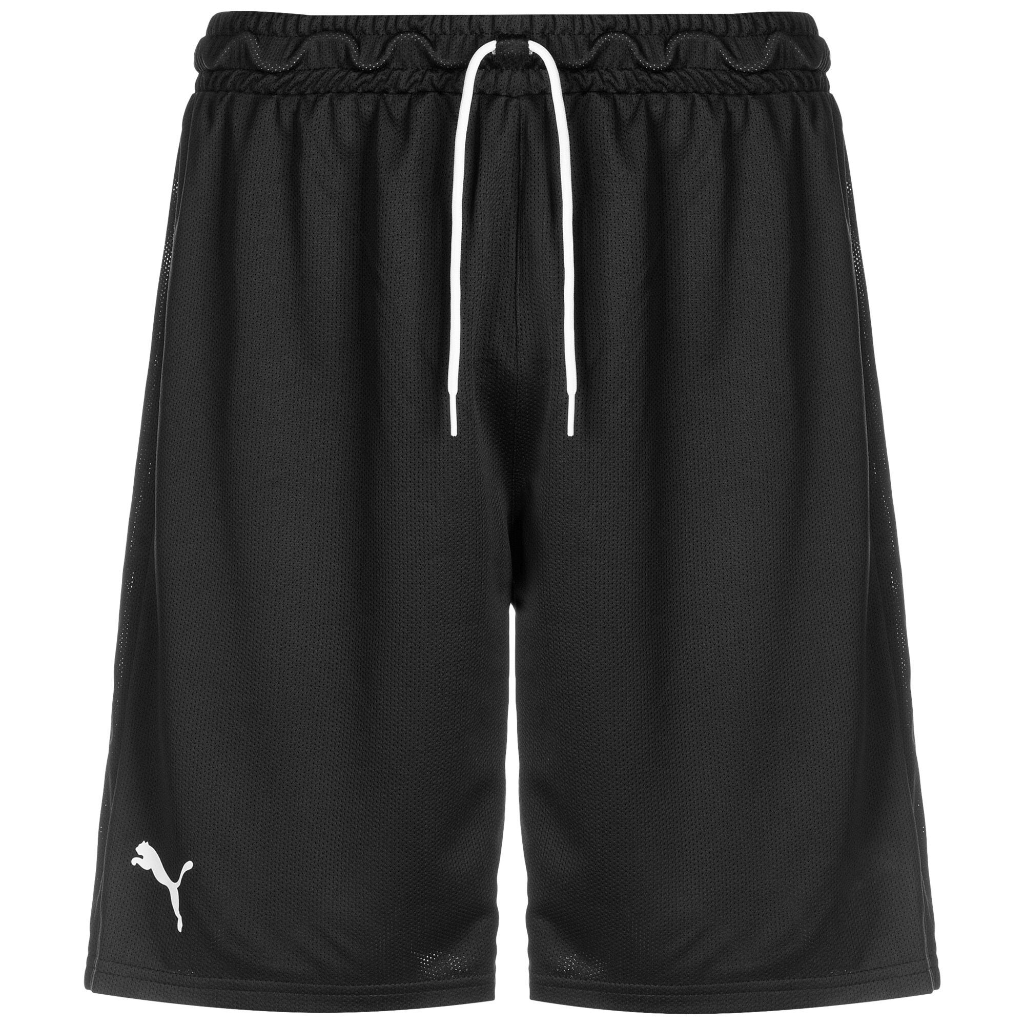 PUMA Pantaloni sport Hoops Team Practice  negru / alb