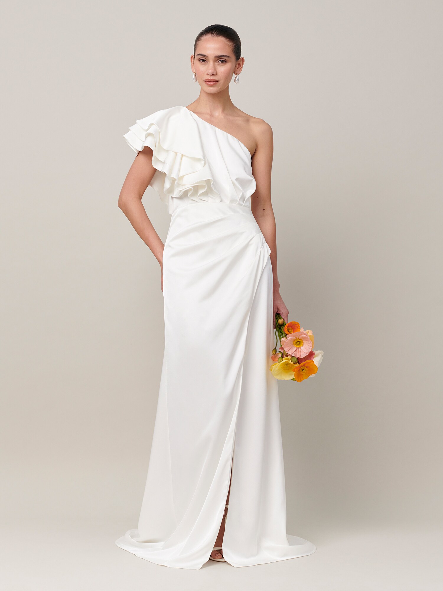 Sável Rochie REBECCA GOWN alb